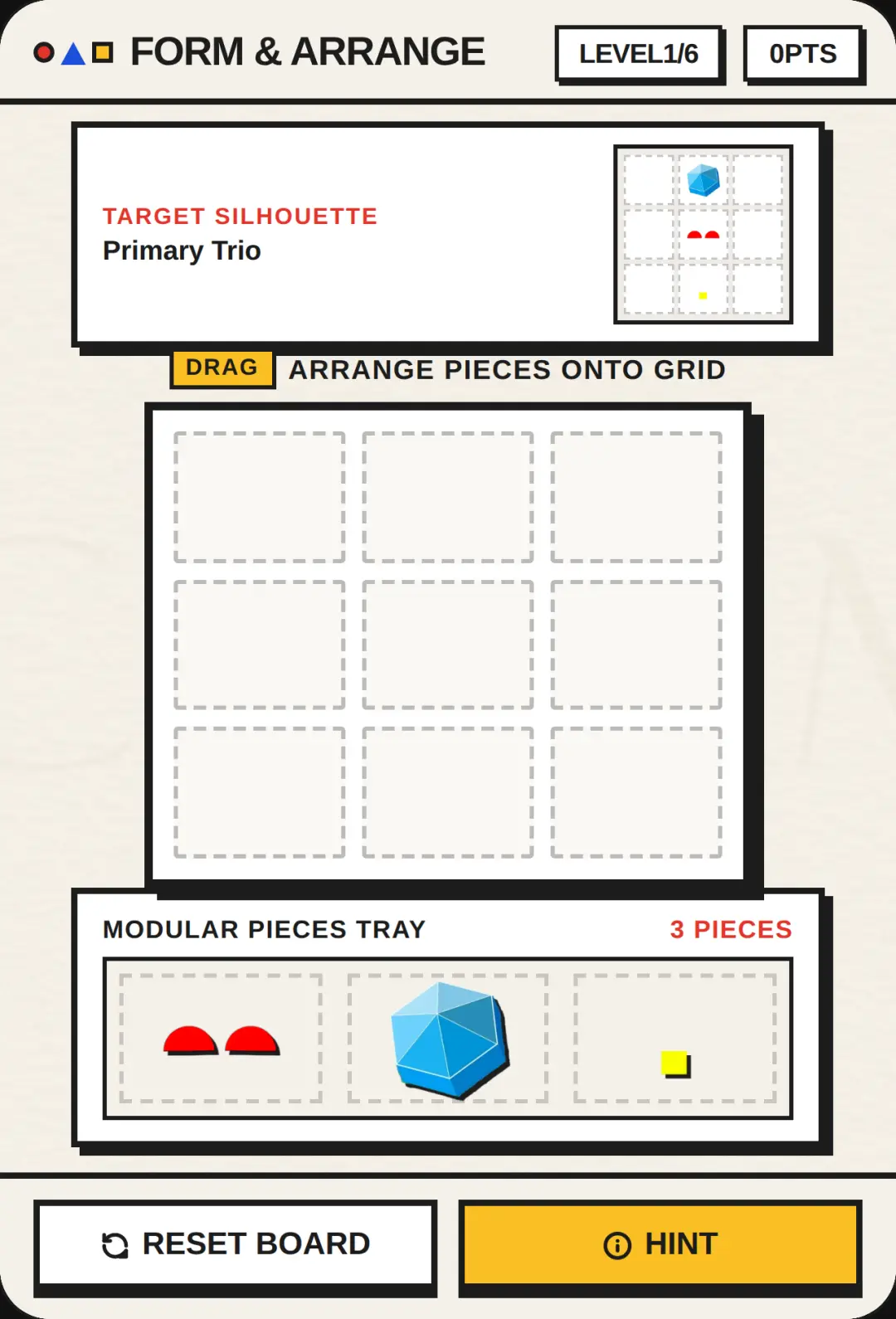 Form & Arrange — Bauhaus Geometric Puzzle cover