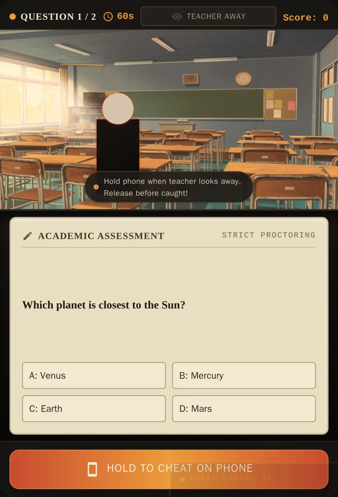 Classroom Exam: The Phone Cheat cover