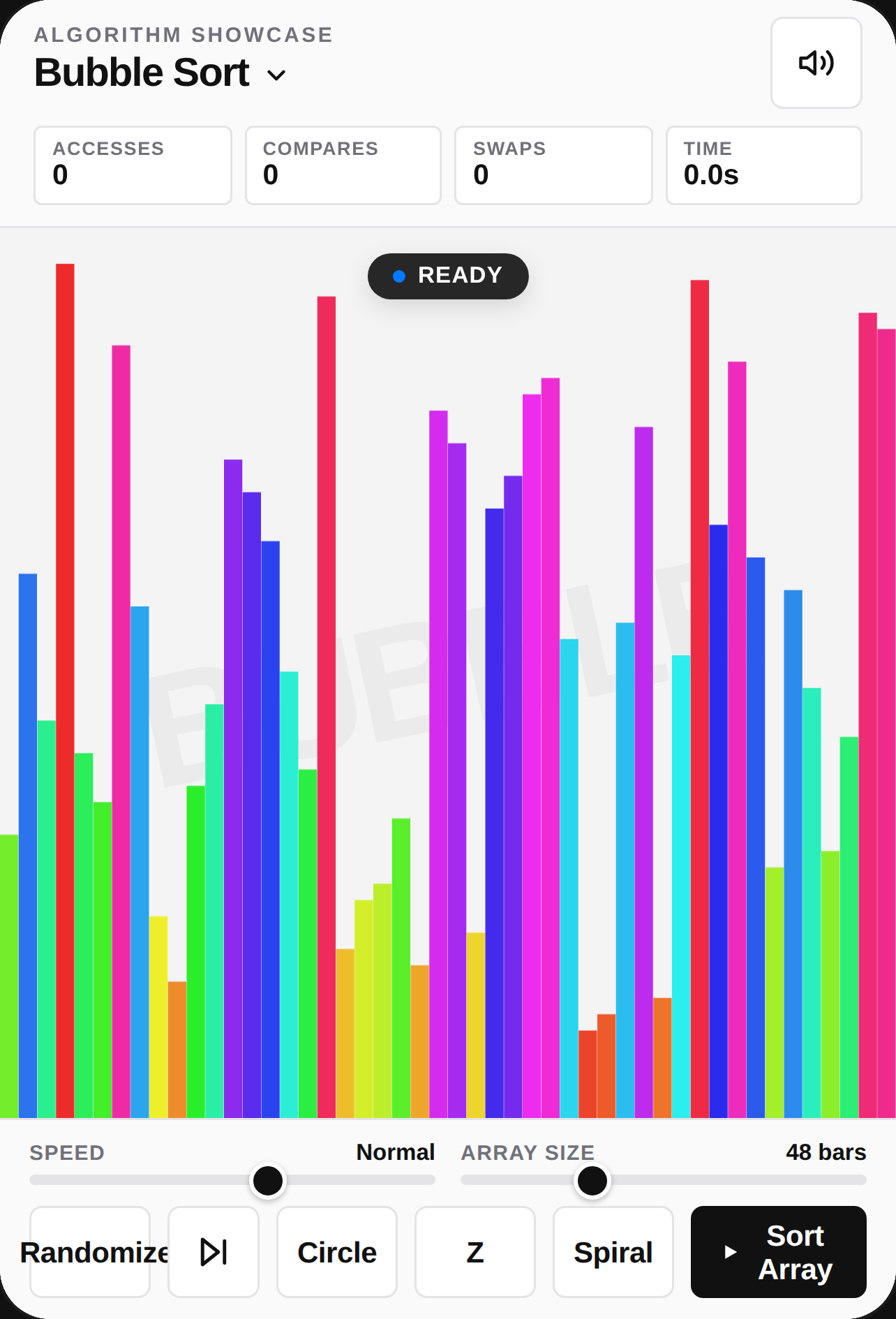 Color Sorting Algorithm Sandbox cover