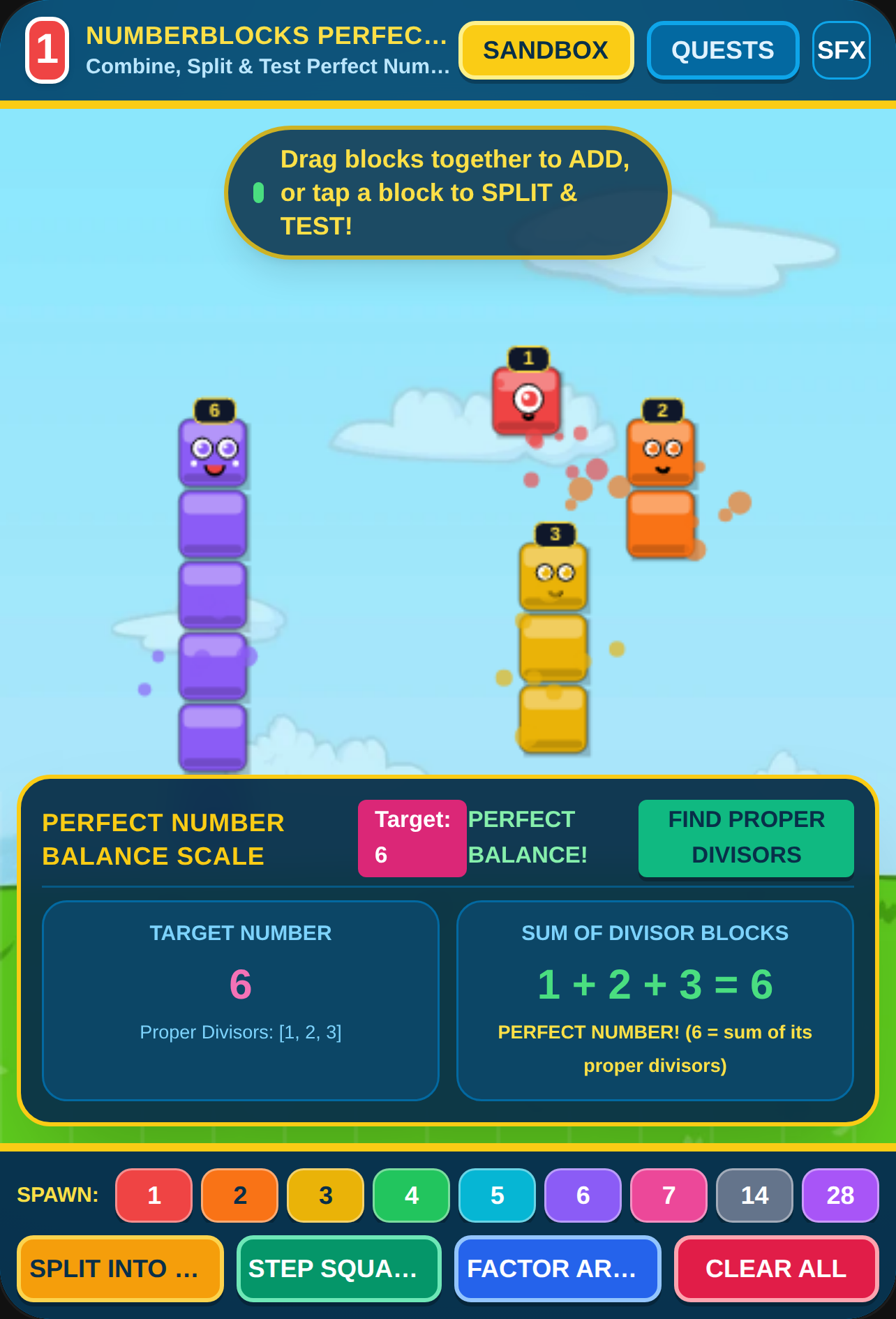 Numberblocks: Perfect Number Sandbox cover