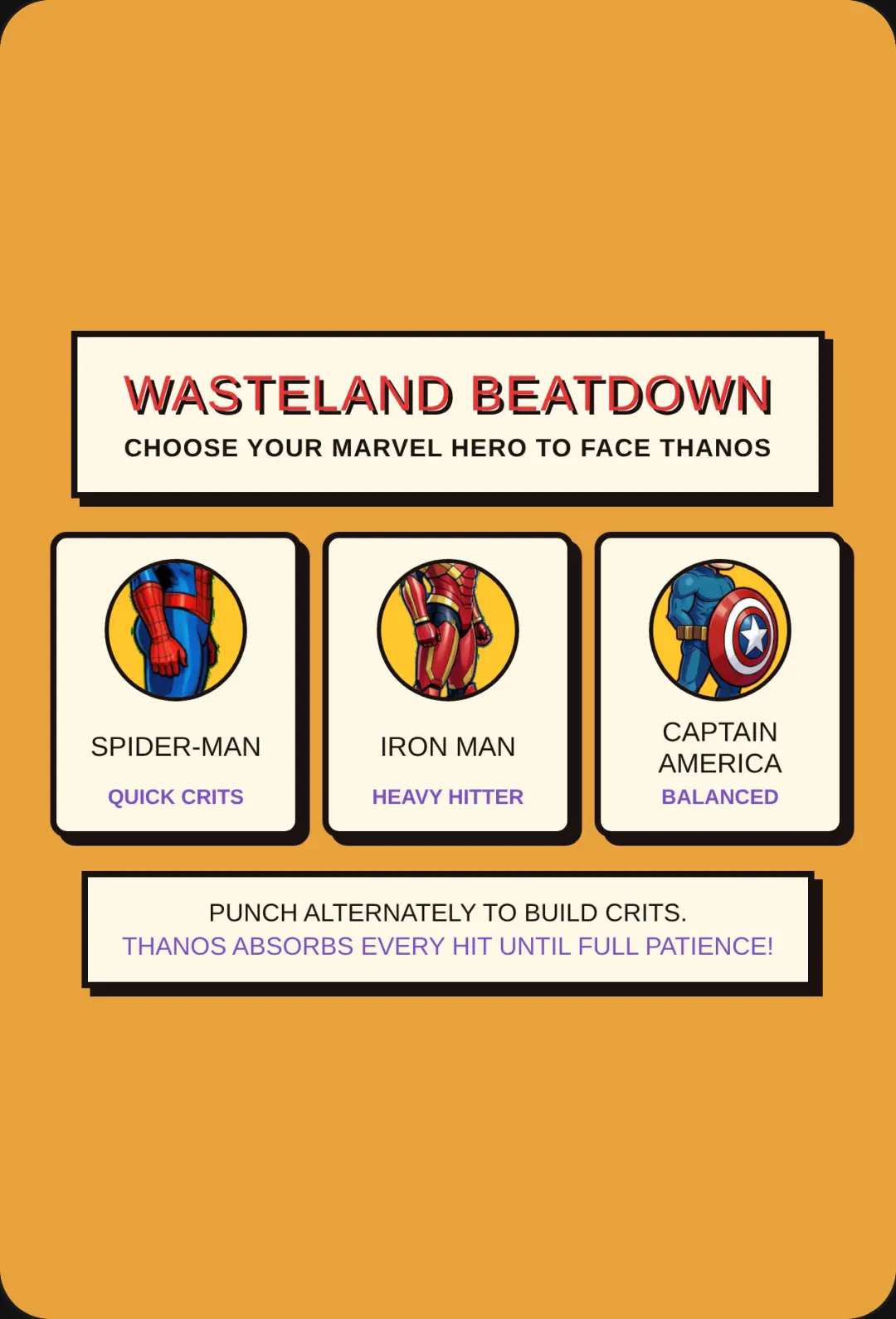 Wasteland Beatdown: Hero vs Thanos cover