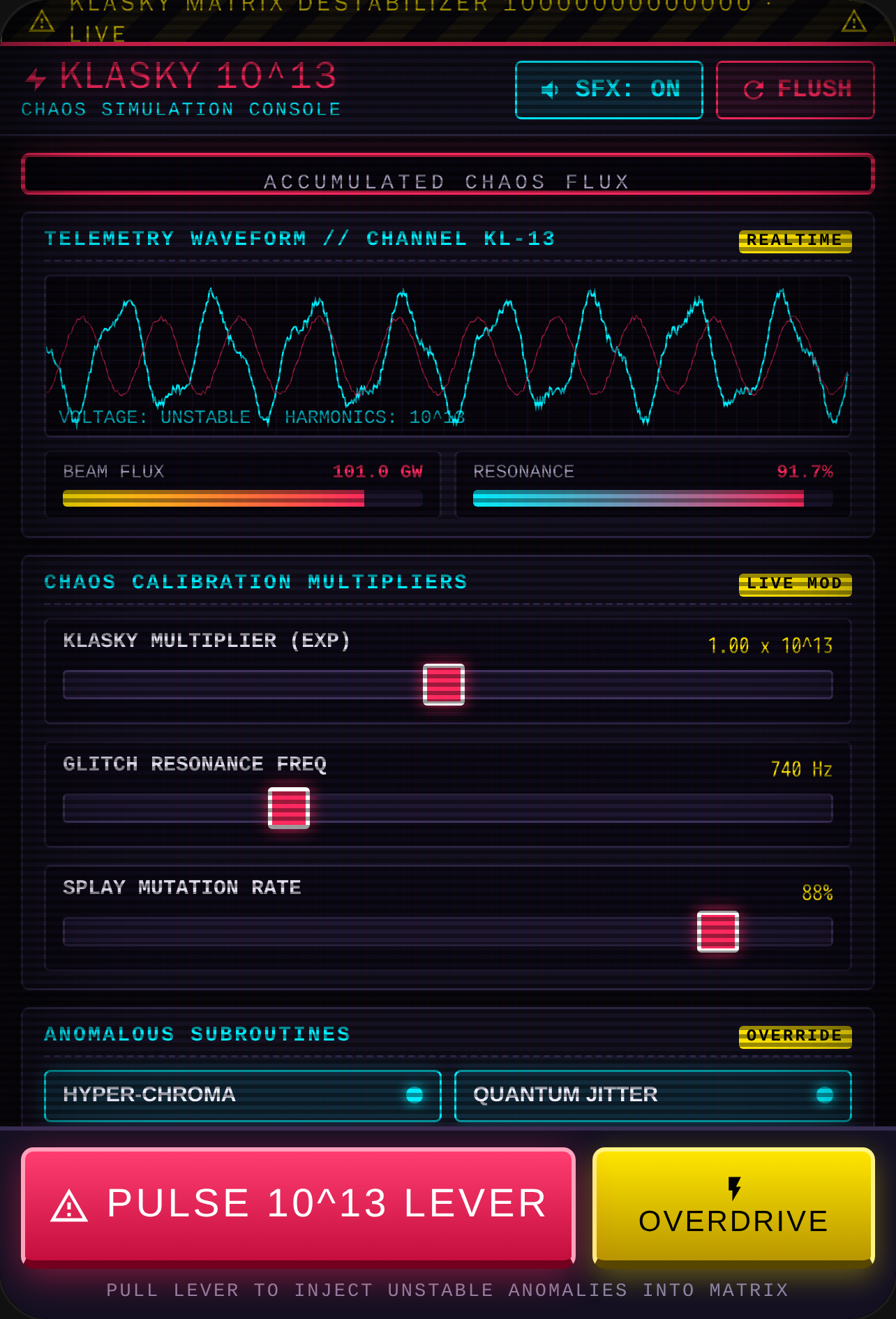 KLASKY10000000000000 · CHAOS SIMULATOR cover