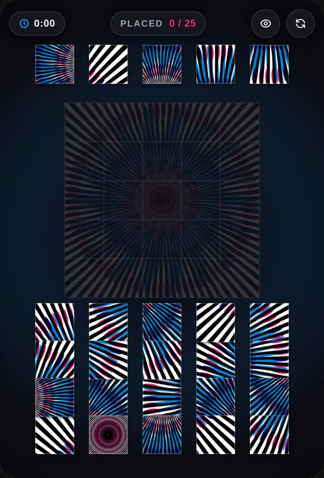 Op-Art Burst Puzzle cover