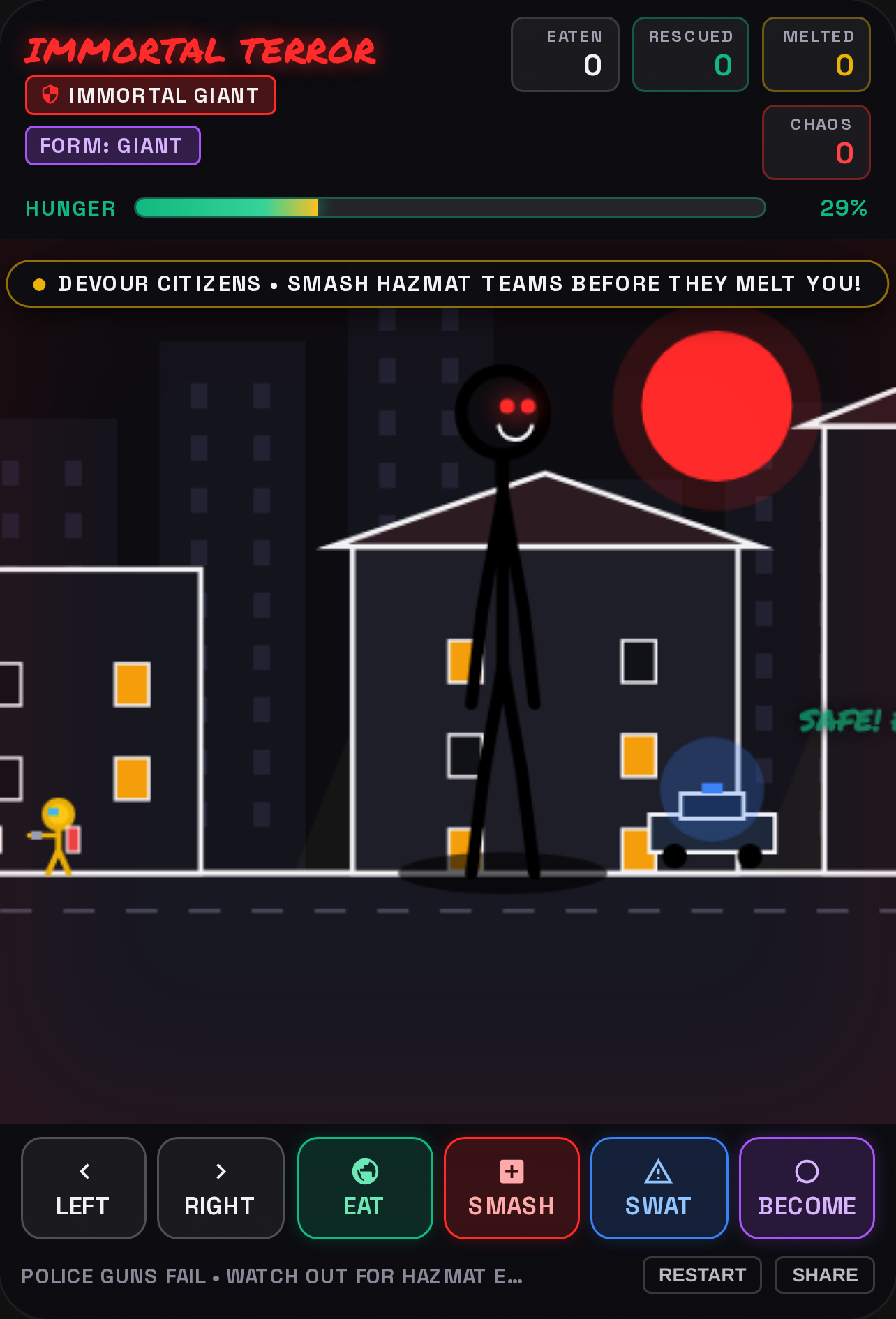Stickman Terror: Immortal Devourer and Hazmat Melt Squad cover