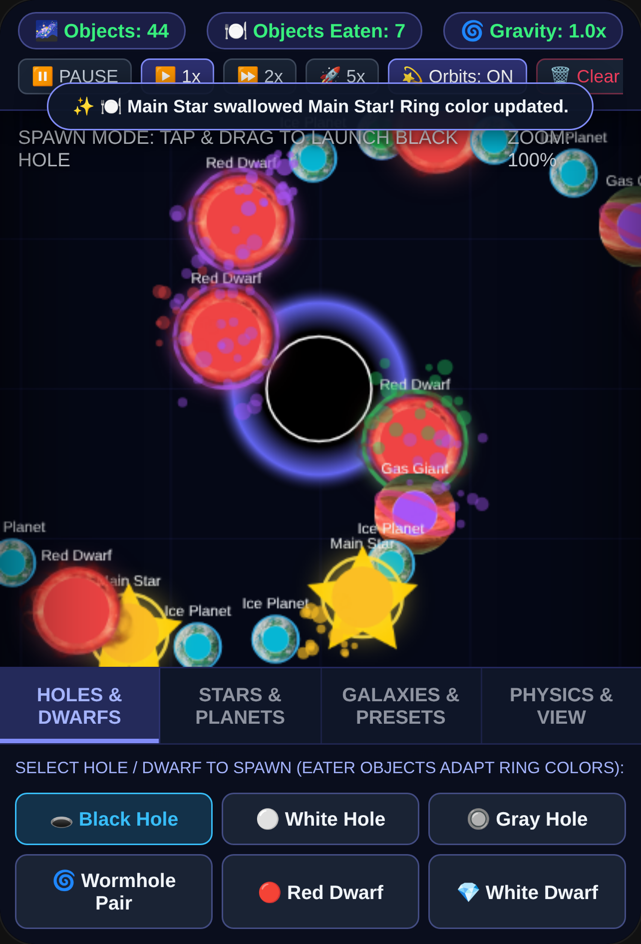 COSMIC GRAVITY SANDBOX: VIBRANT STELLAR SIMULATOR cover