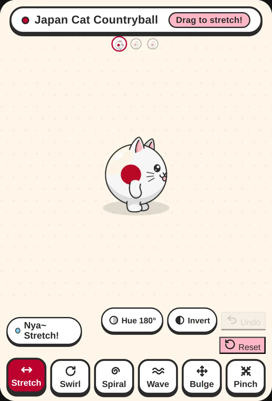Japan Cat Countryball Stretcher cover