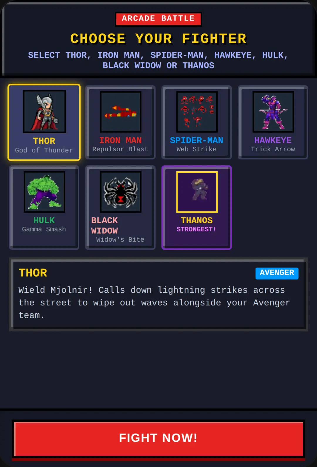 Pixel Avengers: Hero Beat-'Em-Up cover