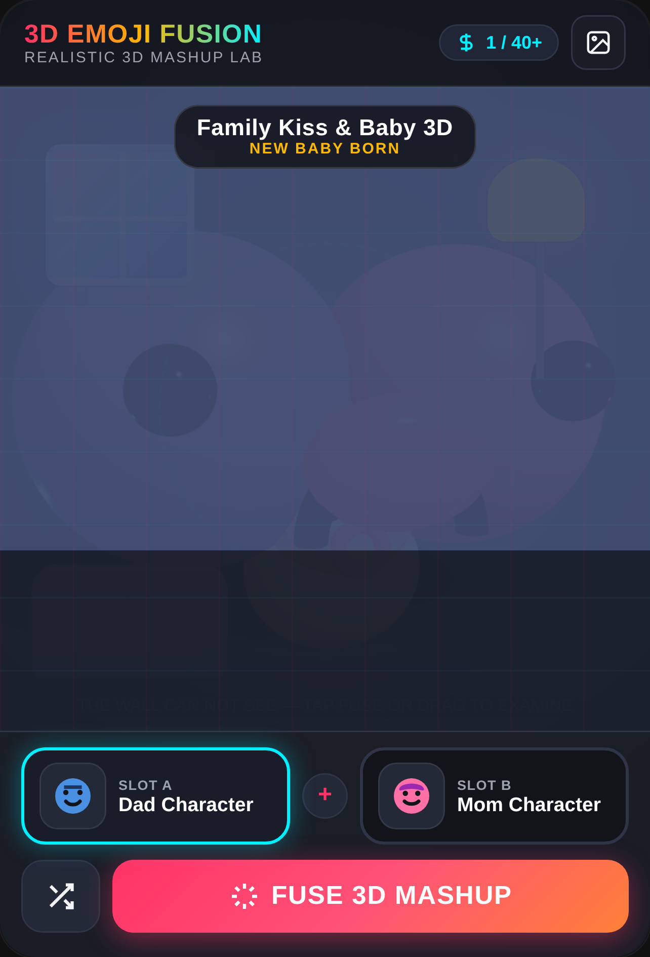 3D Emoji Fusion Lab light up you screen cover