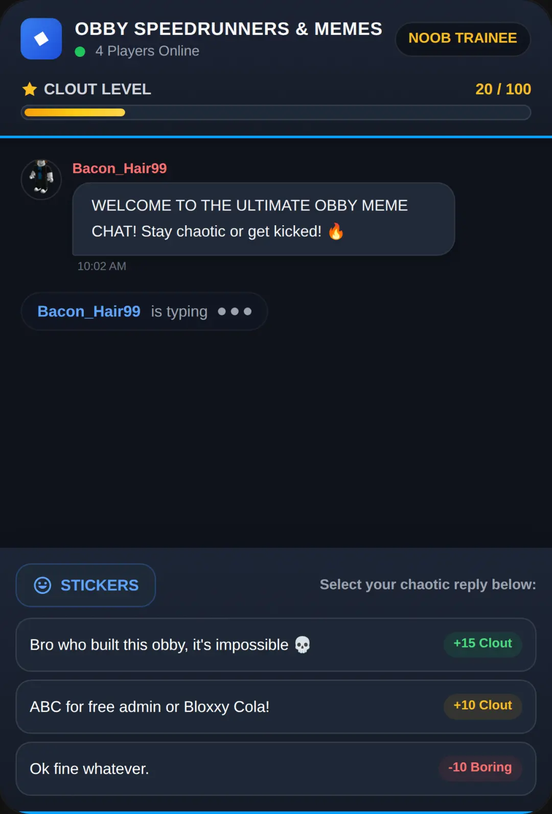 Roblox Meme Chat cover