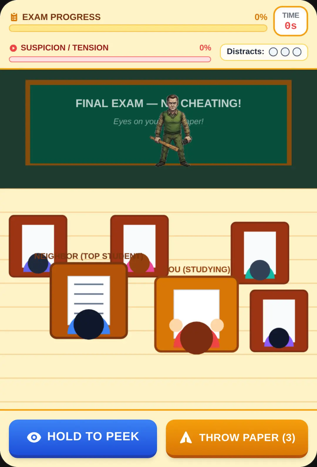 Class cheat cover