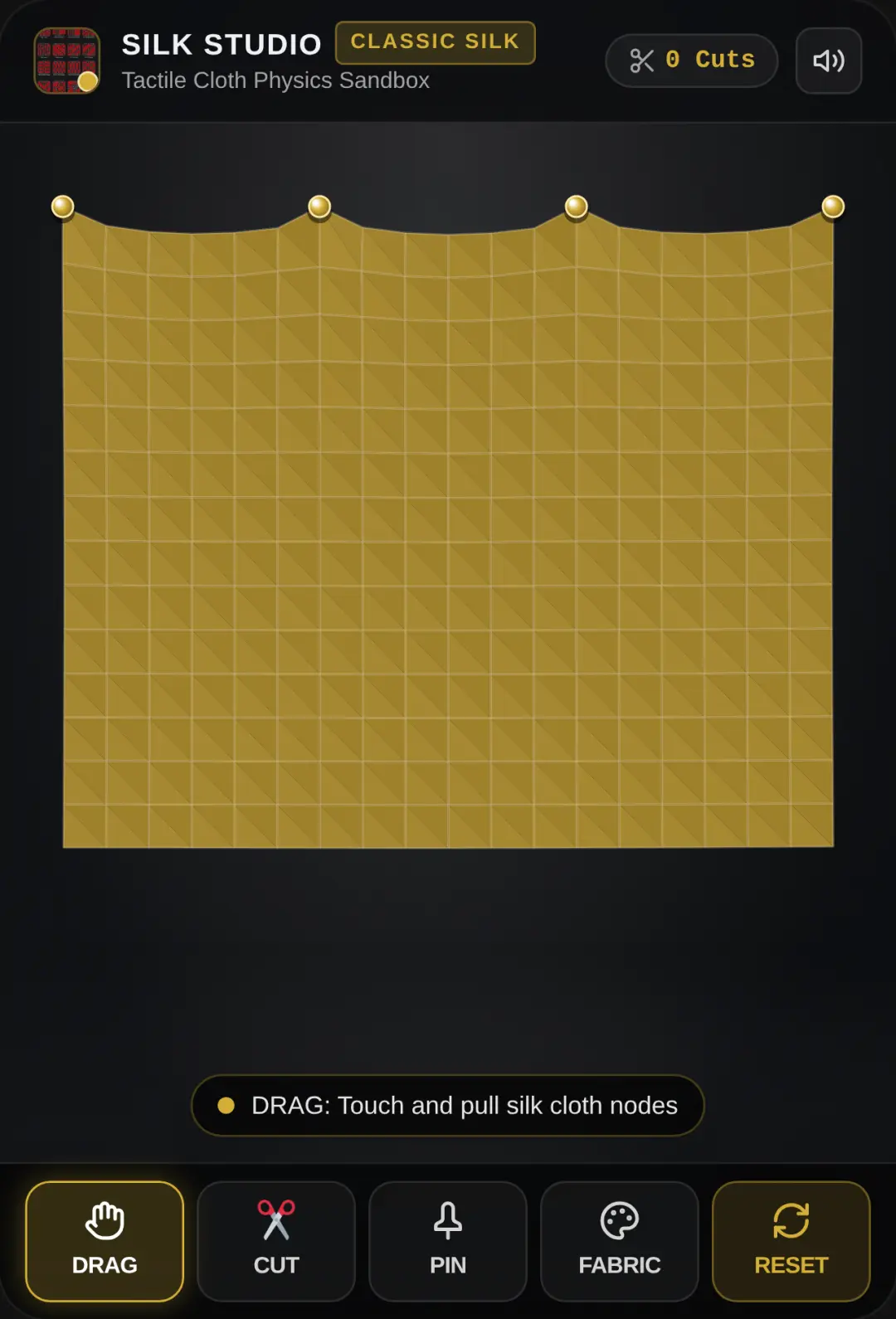 Silk Studio — Interactive Cloth Sandbox