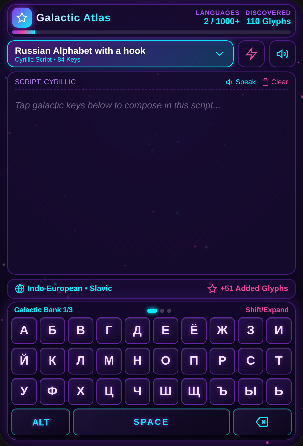 Galactic Alphabet & Languages Atlas cover