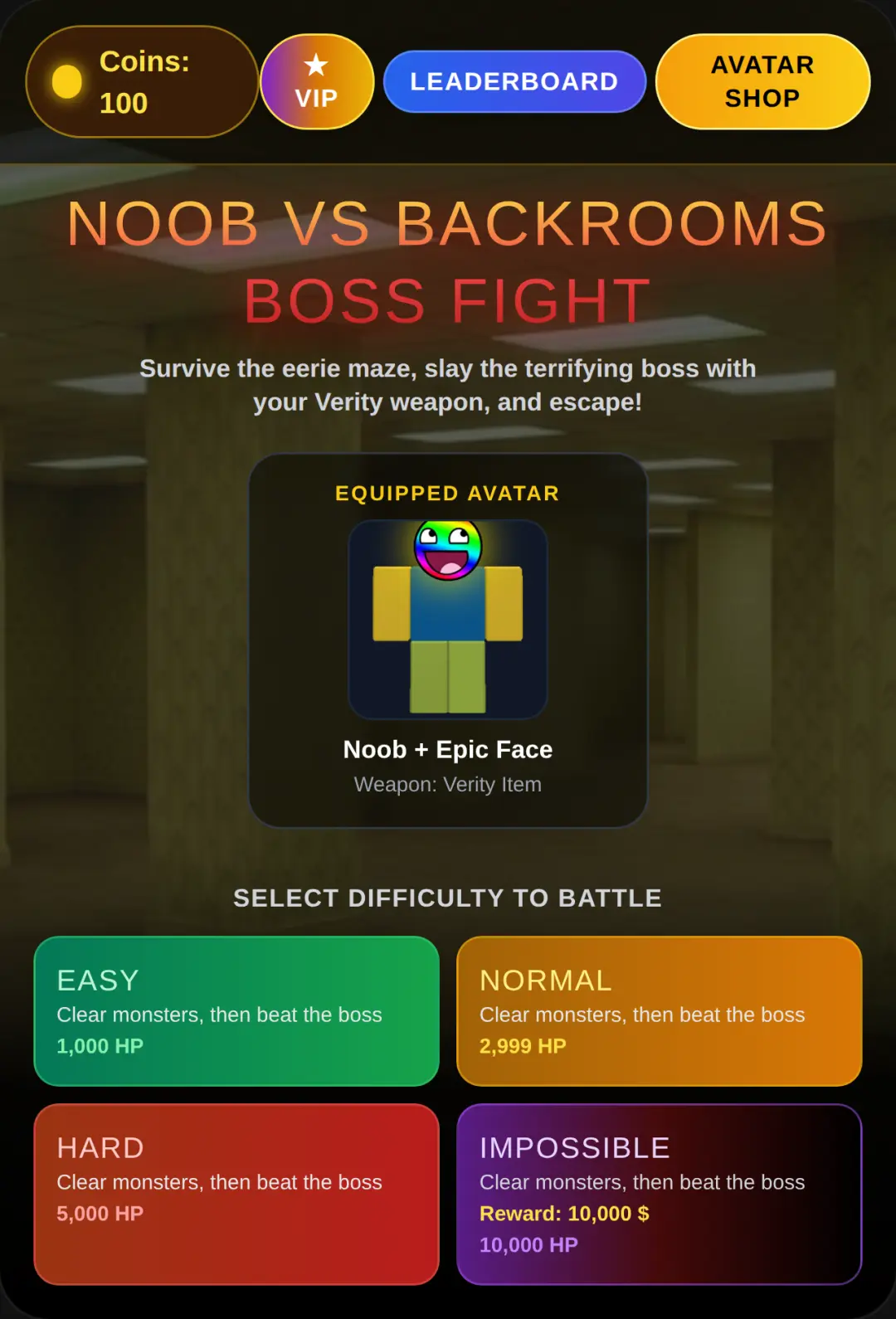 Noob vs Backrooms Bosses cover