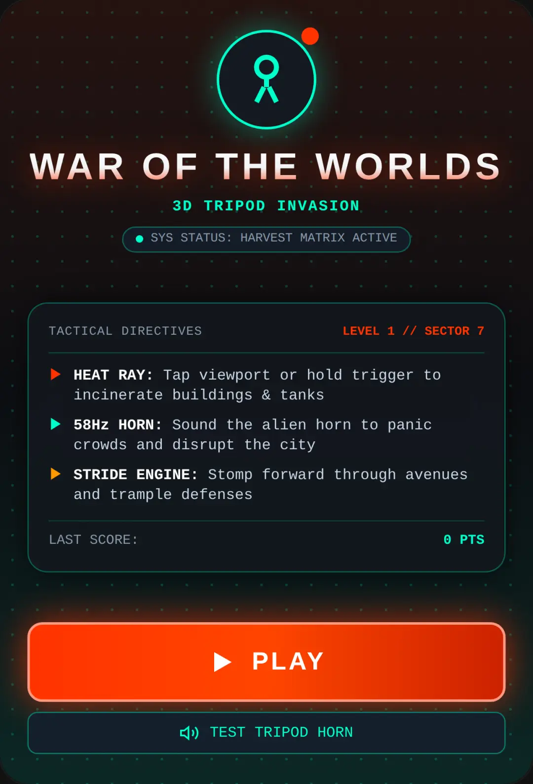 War of the Worlds 2005 - 3D Tripod Invasion cover