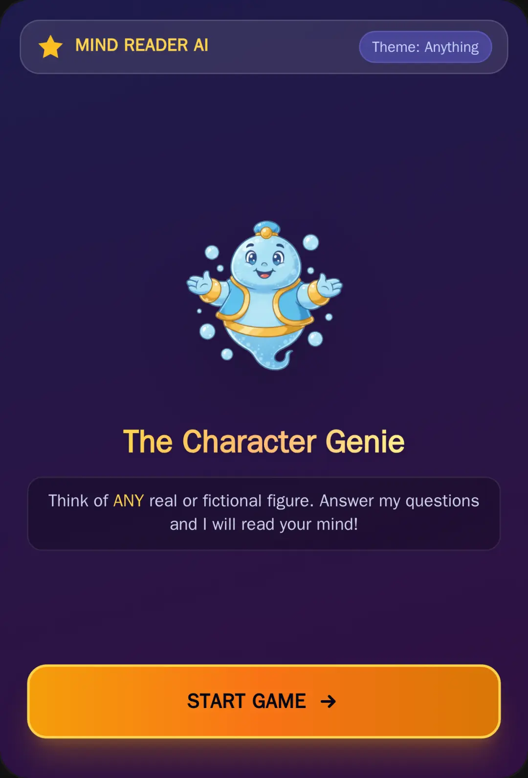 Genie character guess cover