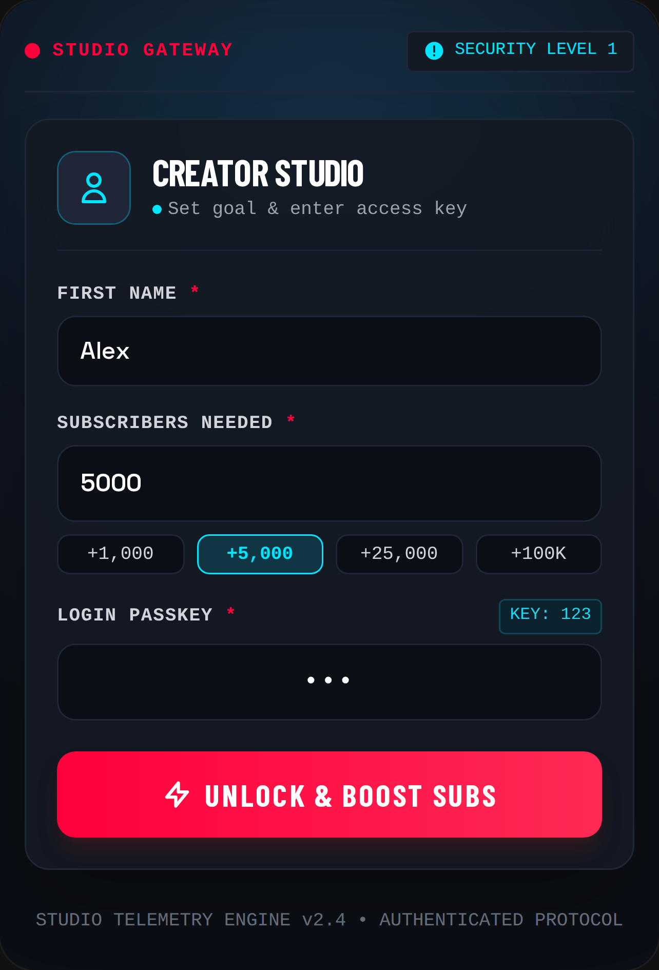 Creator Studio Subscriber Booster cover