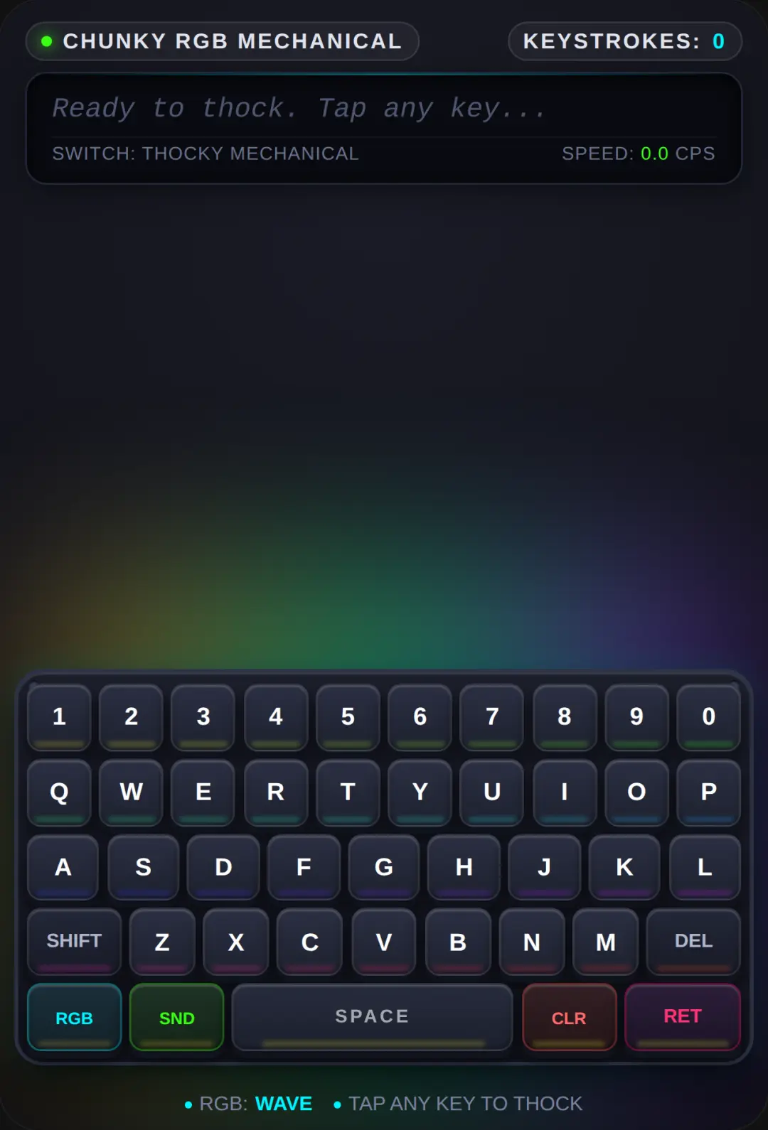 Chunky Mechanical RGB Keyboard cover