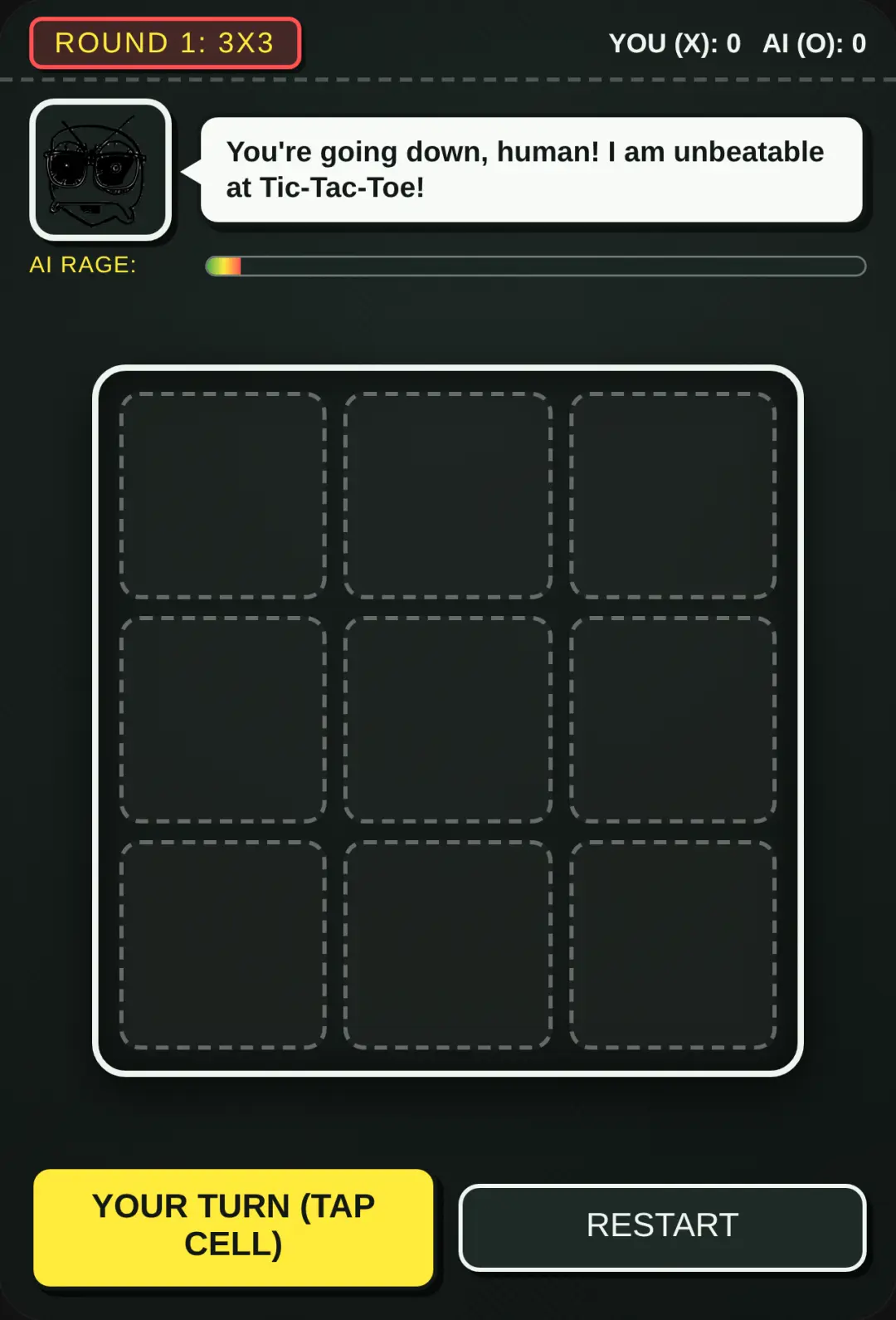 Sore Loser AI Tic-Tac-Toe cover