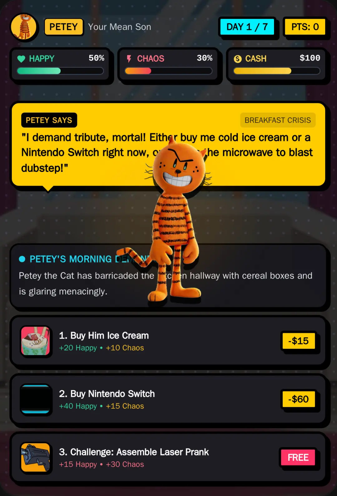 Petey's Chaotic Parenting Sim cover