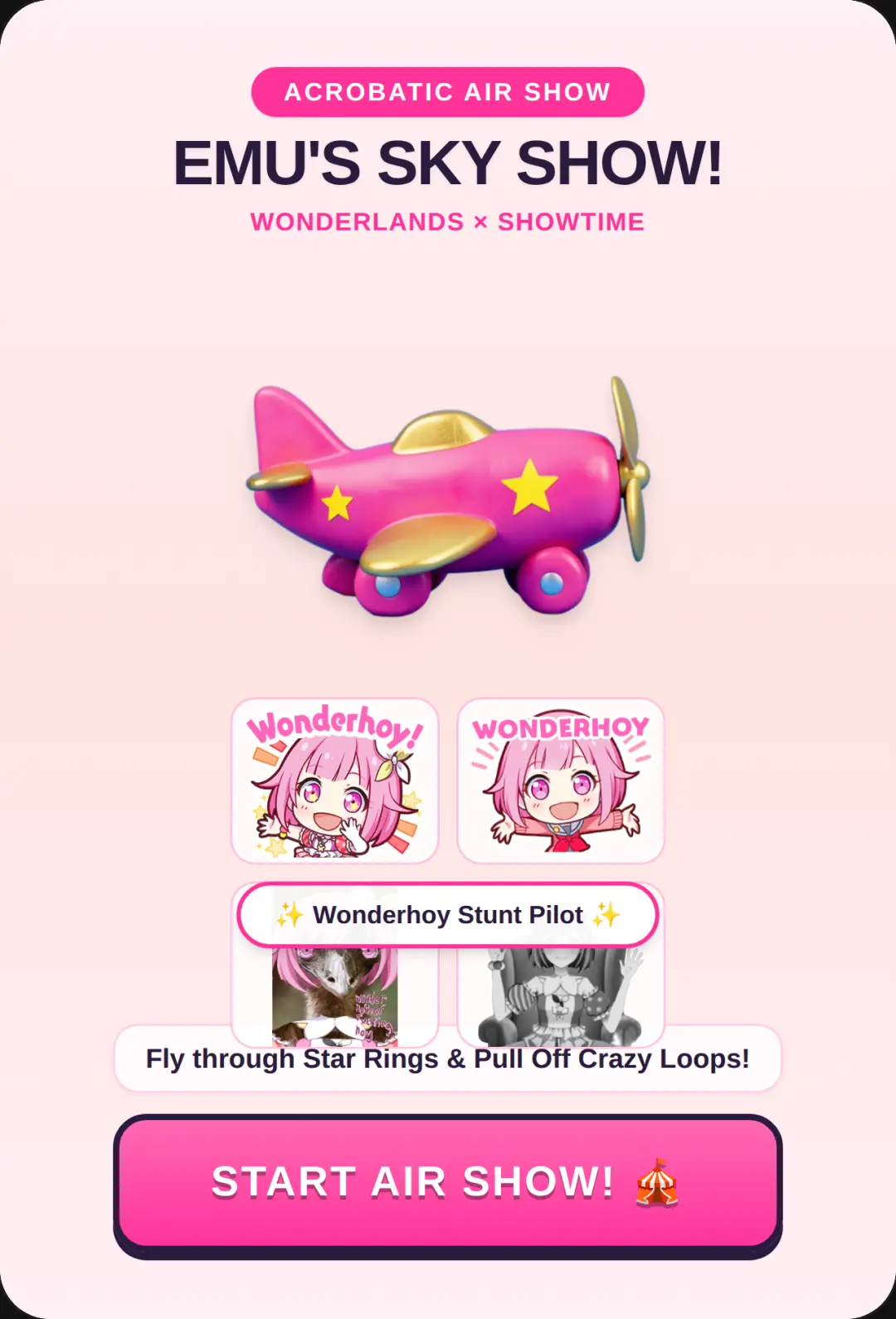 Emu's Wonderhoy Sky Show cover