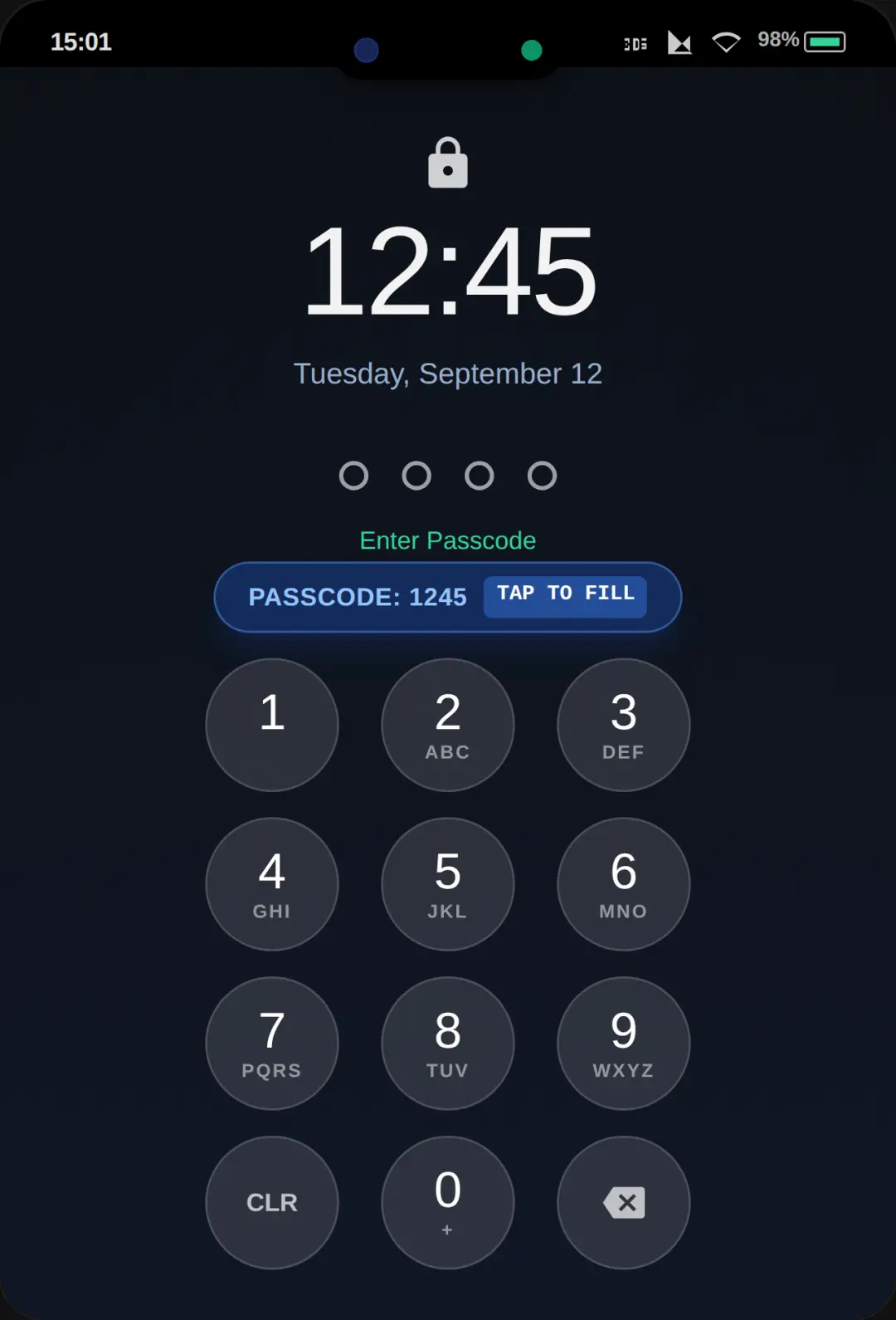 Smartphone Simulator - Passcode 1245 cover