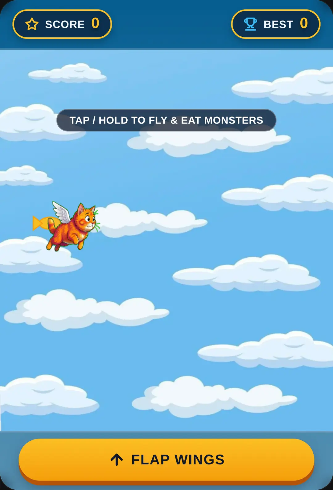 Flying Cat: Monster Feast eat the green monster cover