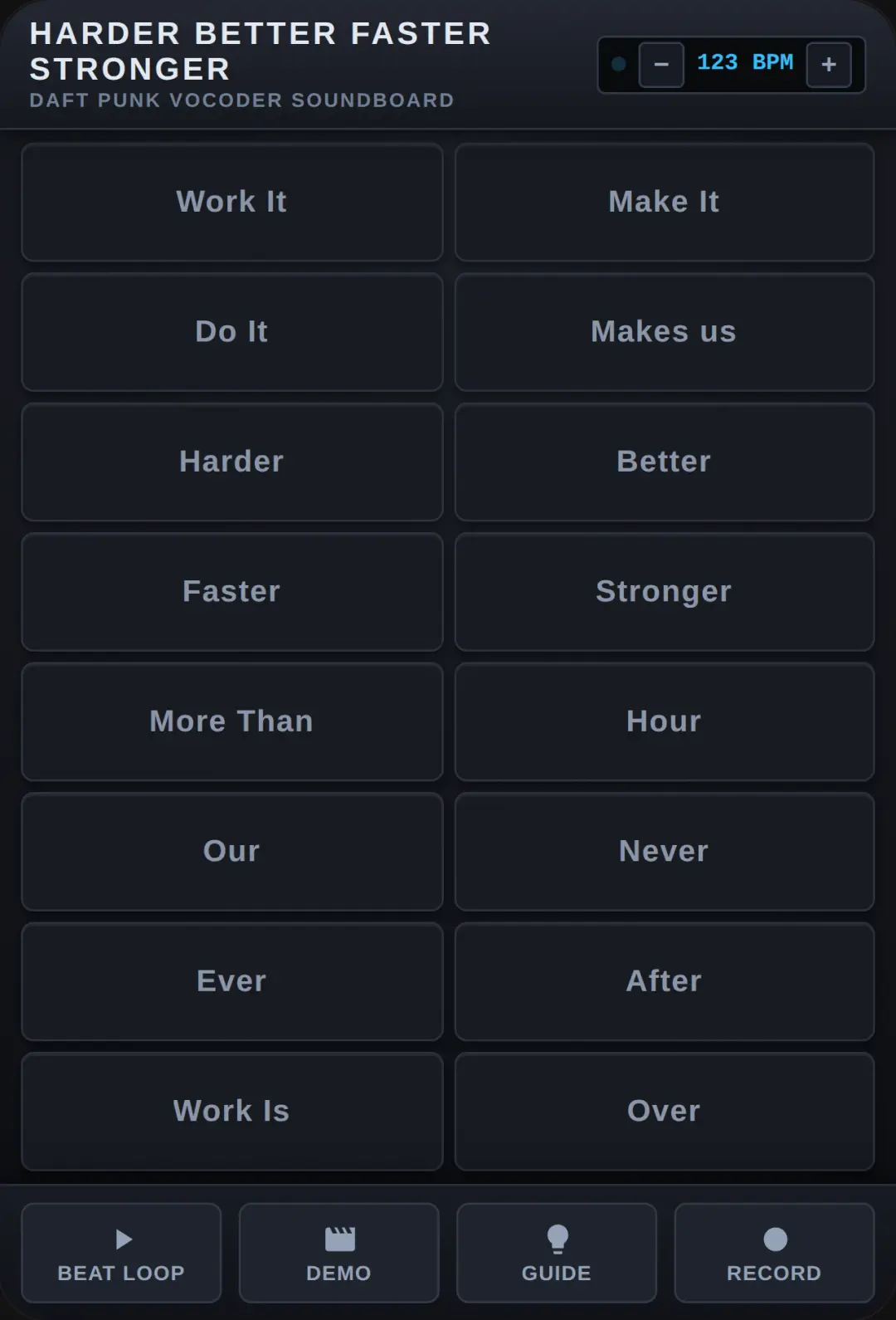 Daft Punk Vocoder Soundboard 2 cover