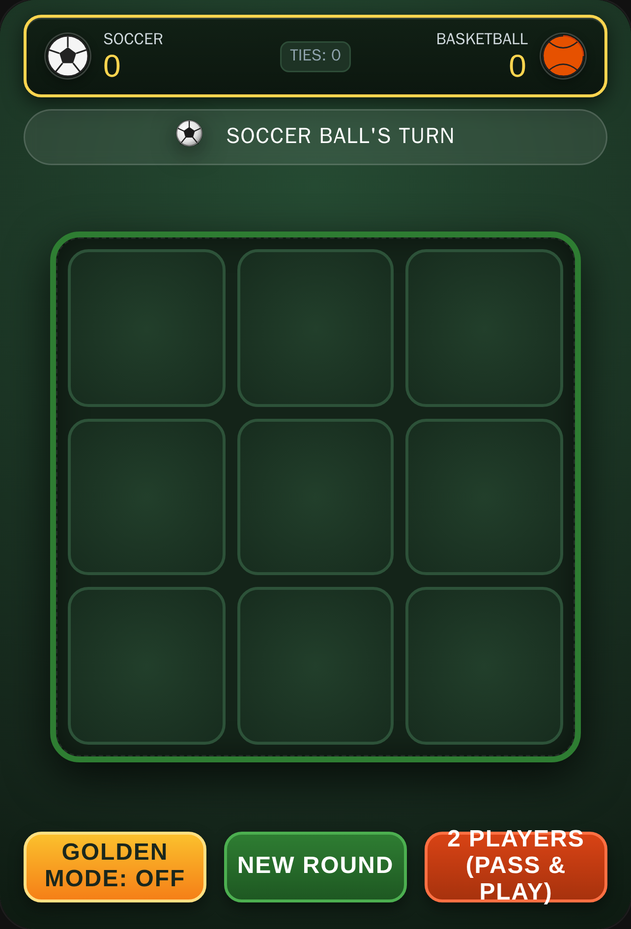 Soccer vs Basketball Tic Tac Toe cover