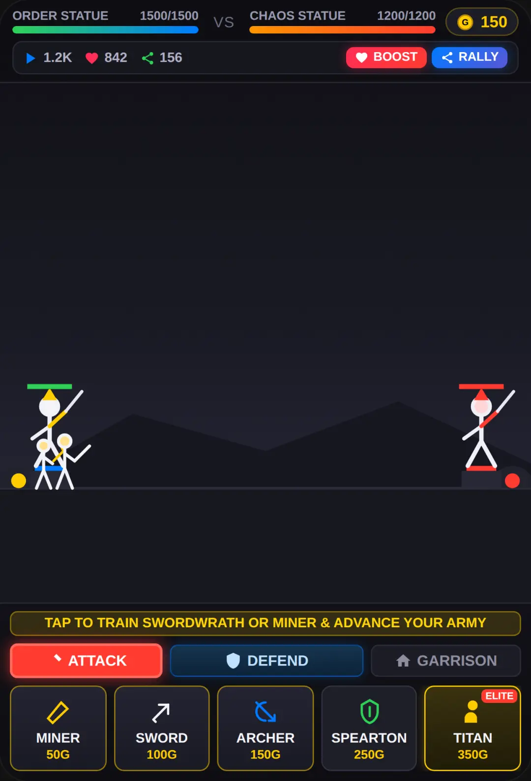 Stick War: Legacy - Tactical Battle hint: just like stick war legacy but difference cover