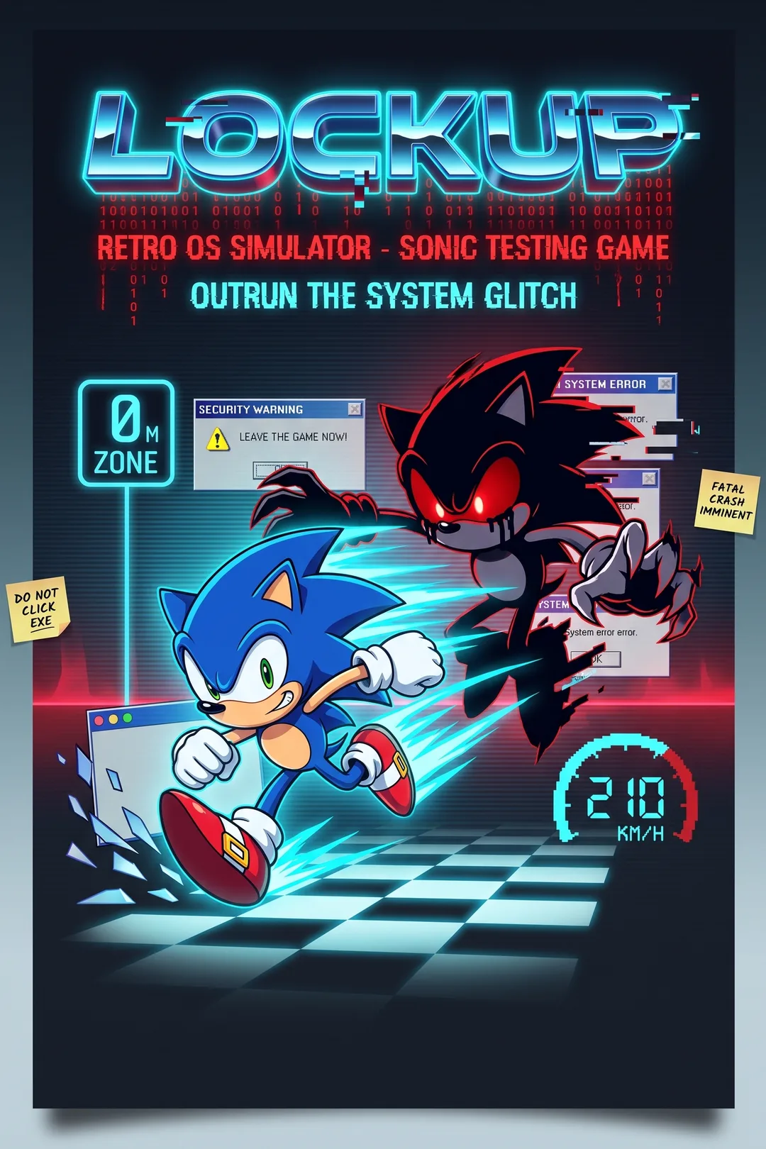 Retro OS Simulator - Sonic Testing Game