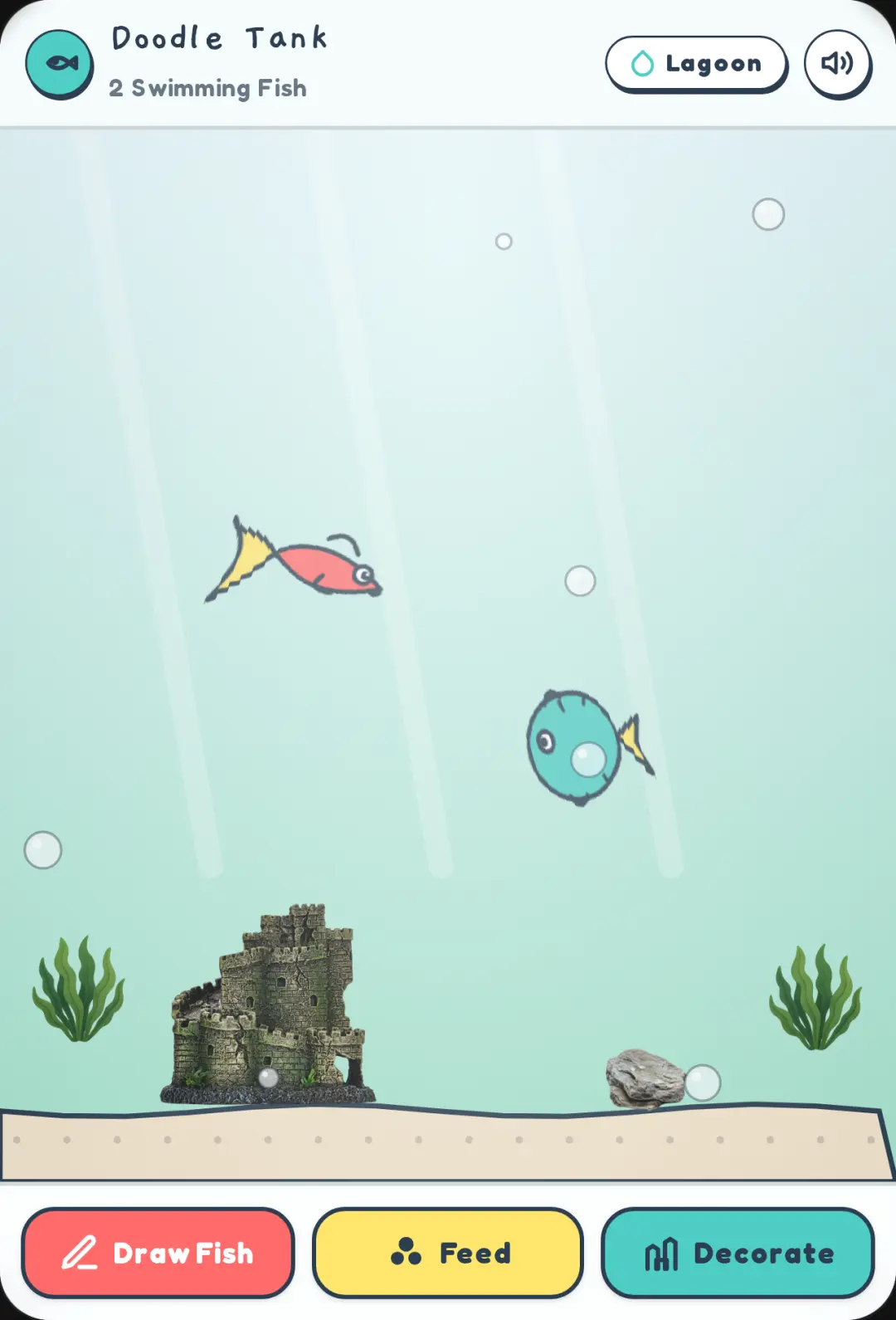 Doodle Fish Tank cover