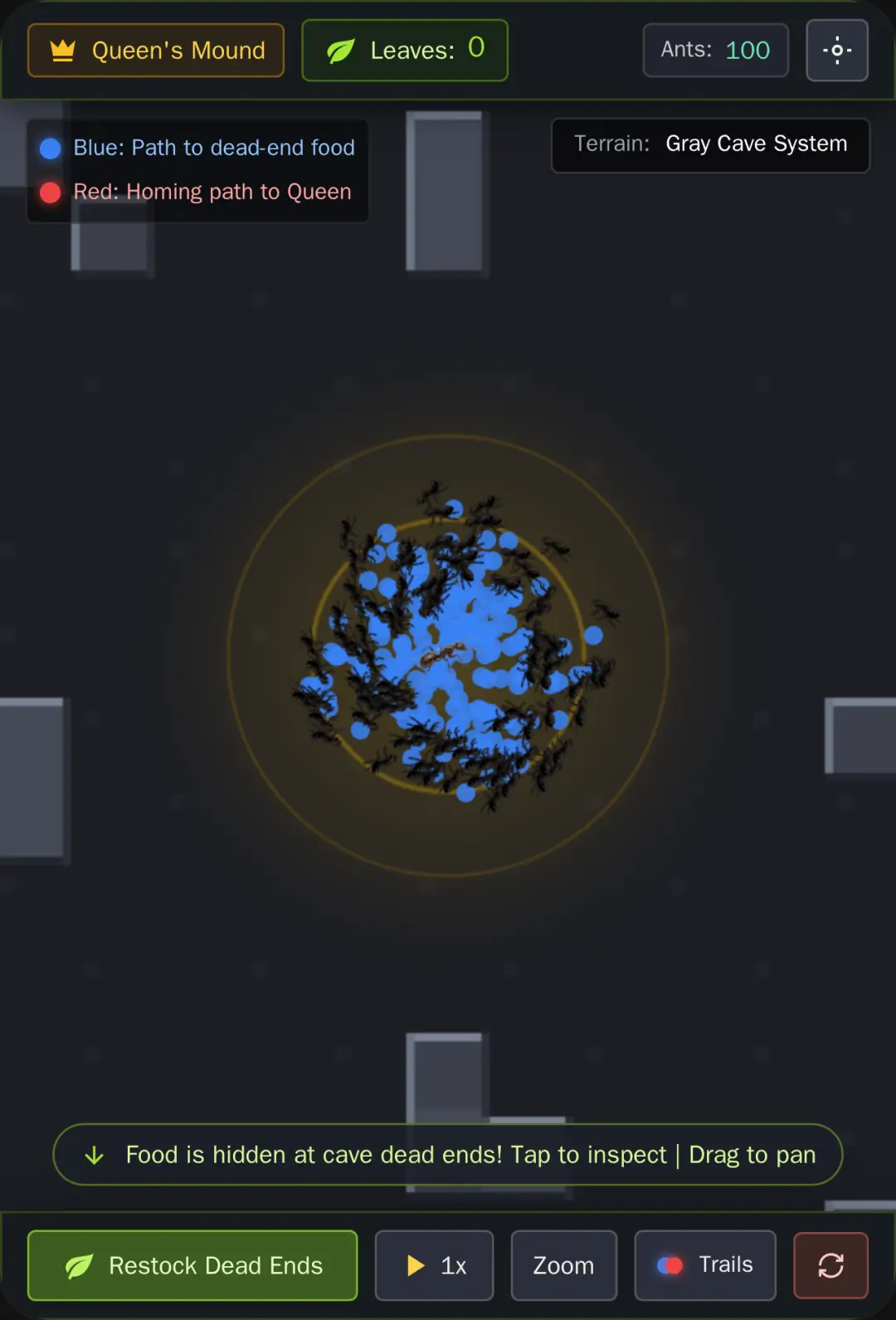 Ant Colony Simulation - Cave Terrain cover
