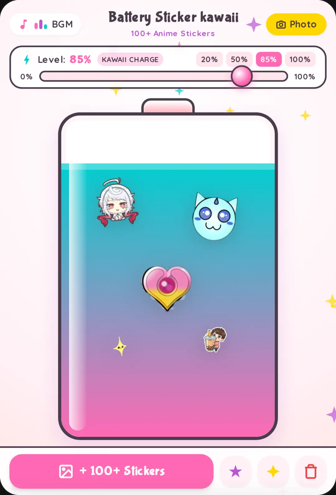 Battery Sticker kawaii 🍒 cover