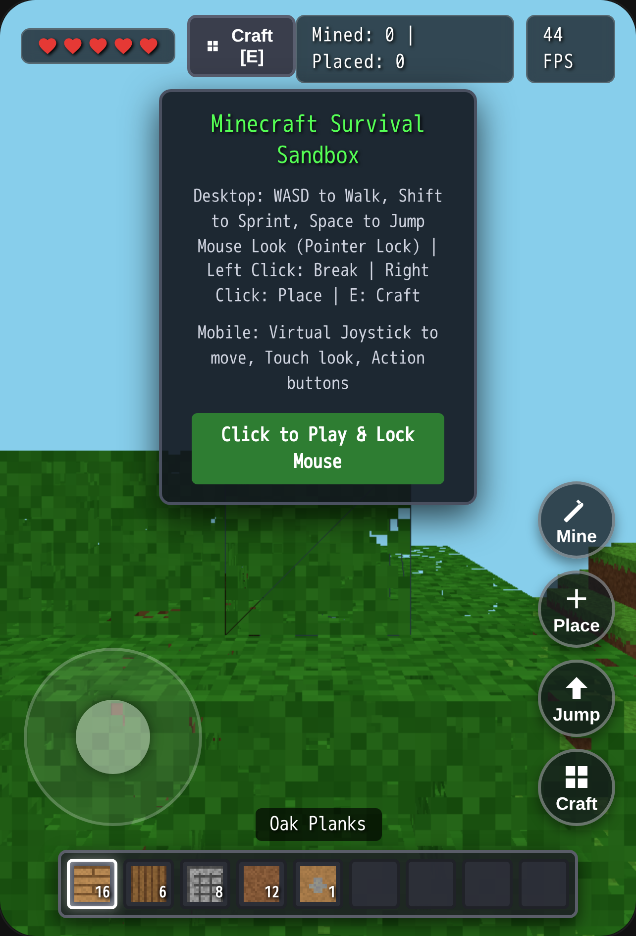 Minecraft HTML5 - Voxel Survival Sandbox cover