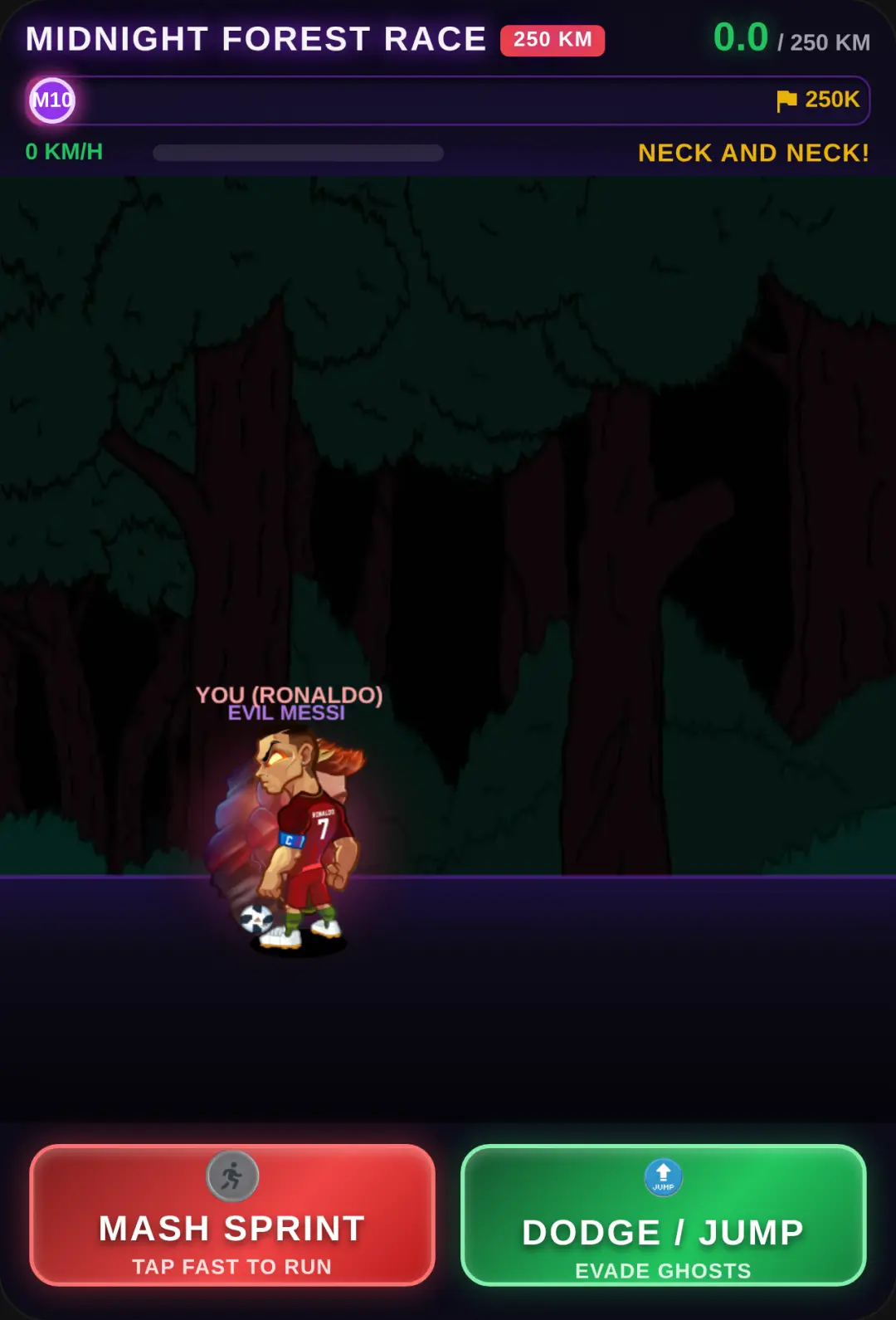 Evil Ronaldo vs Evil Messi: Haunted 250KM Forest Race