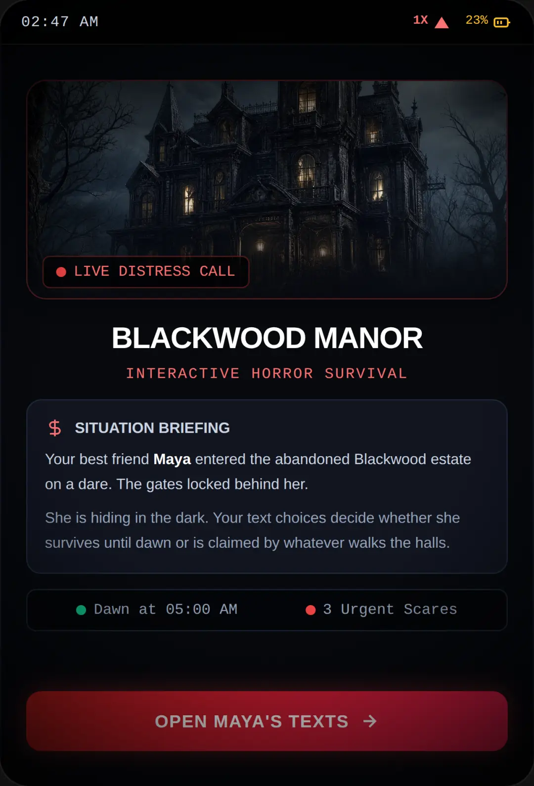 Haunted Night: Text to Survive cover
