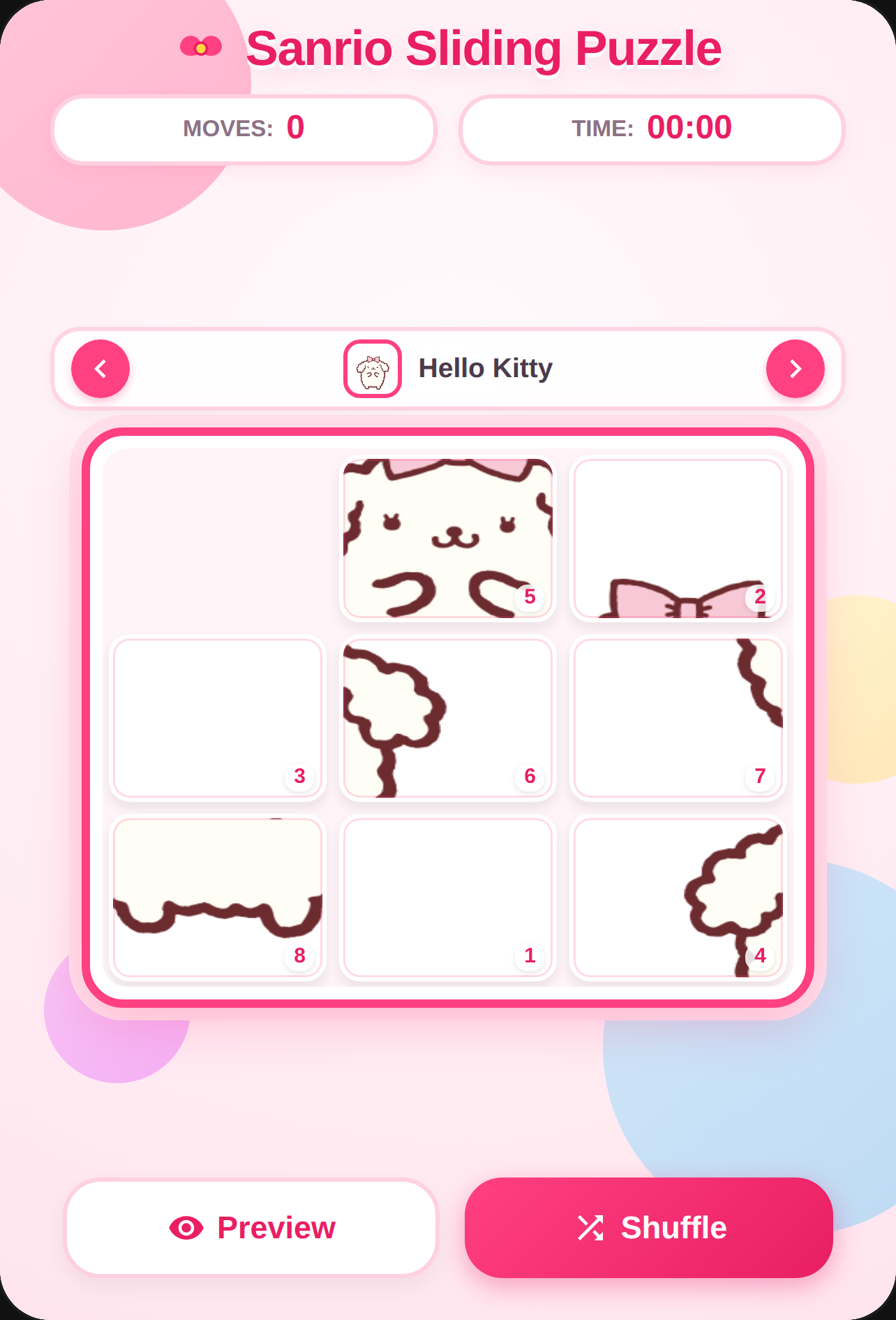 Hello Kitty and Friends Sliding Puzzle cover