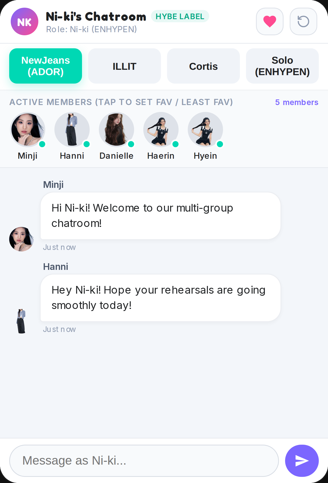 K-Pop Idol Group Chat cover