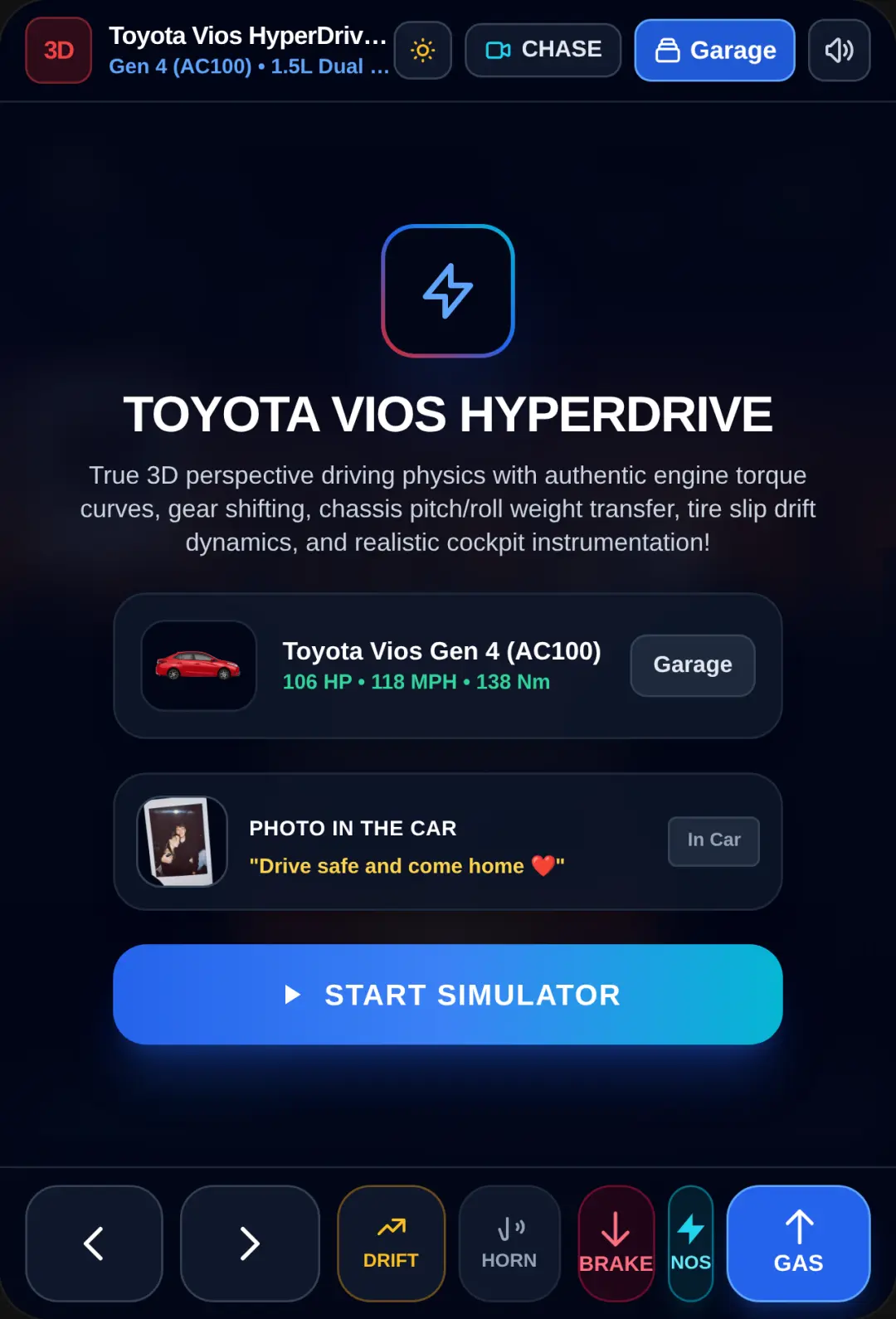 Toyota Vios: 10,000 Billion Realistic 3D Driving Simulator cover