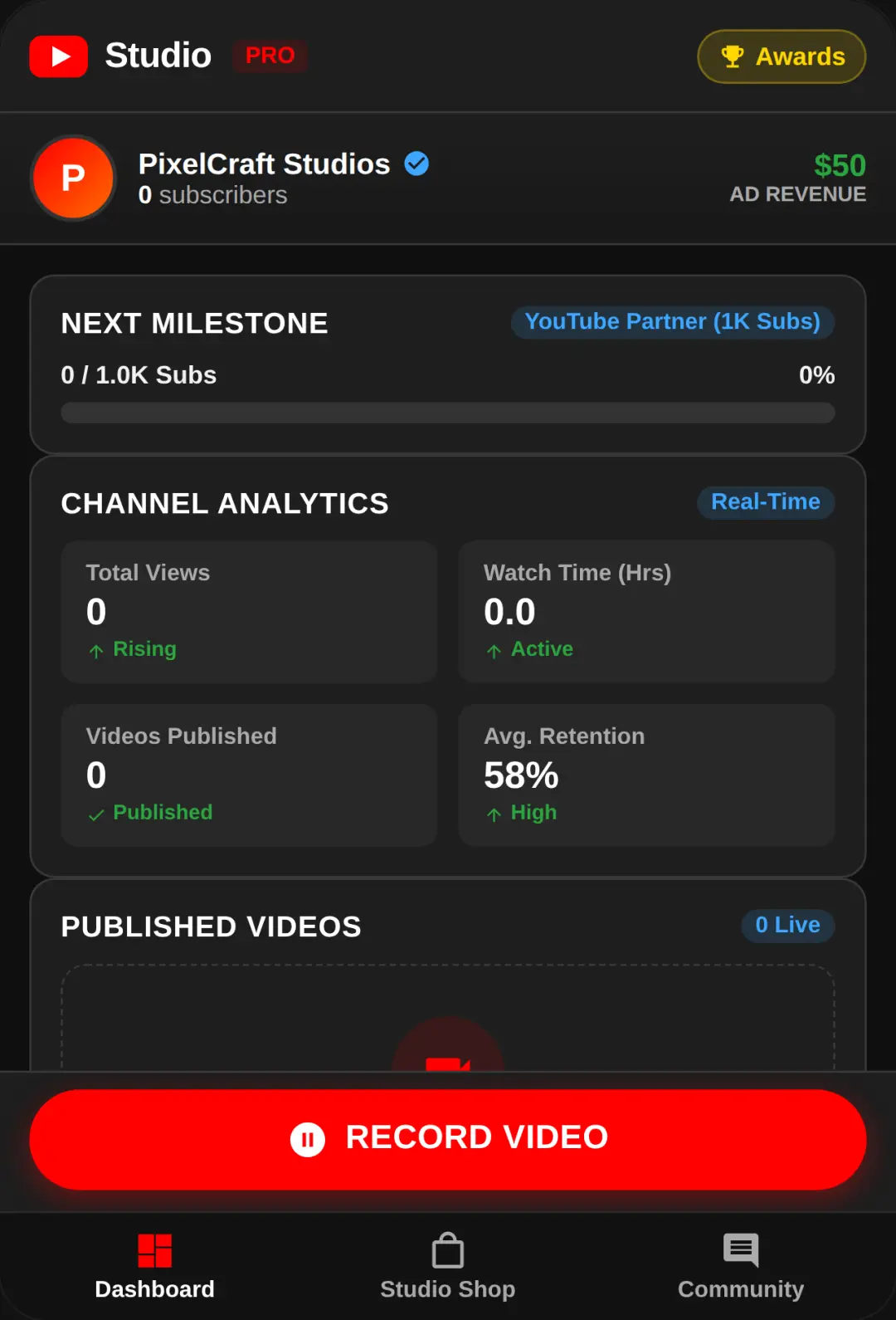 Creator Studio - YouTube Channel Simulator cover