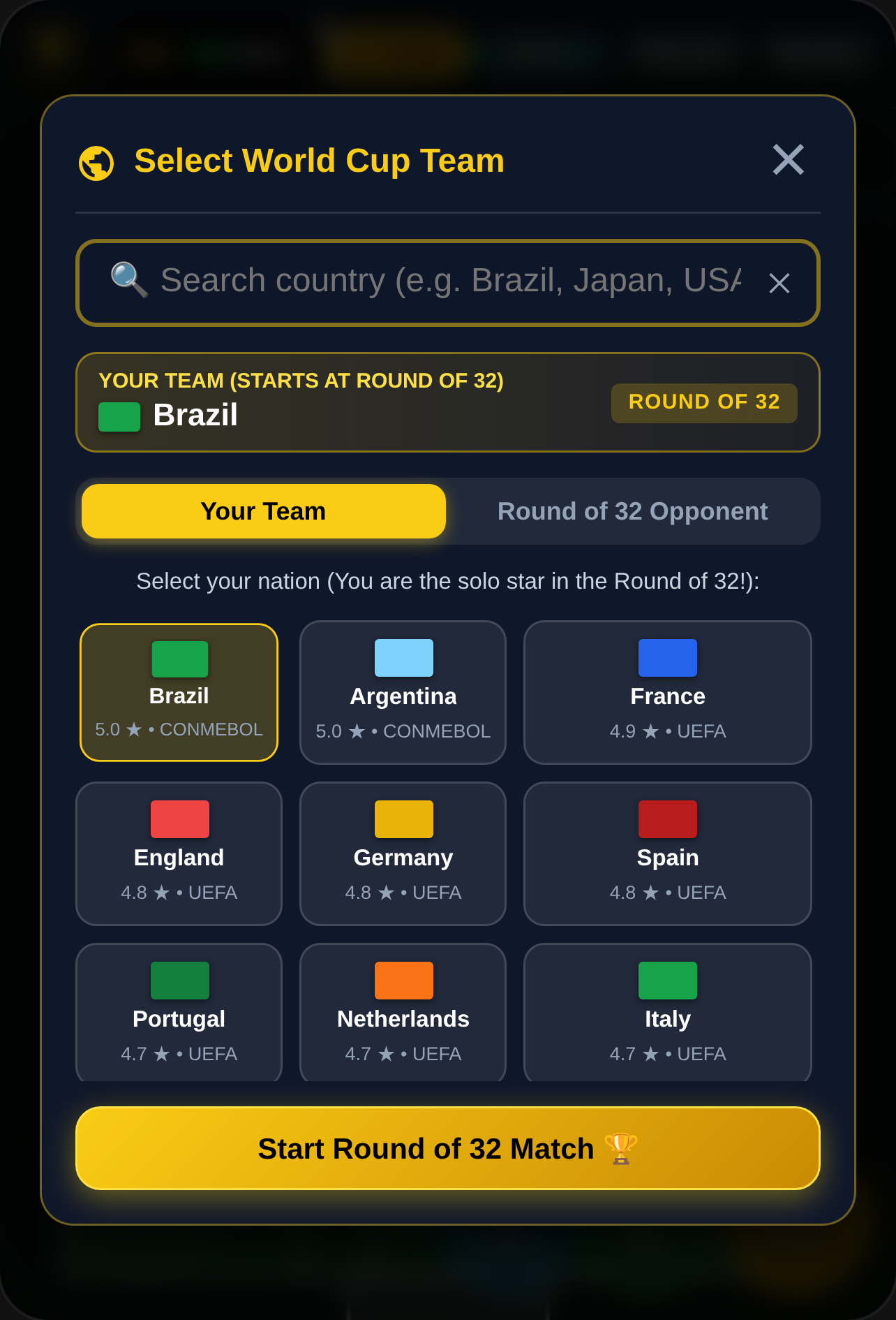 World Cup Tournament - Pick Teams & Songs cover