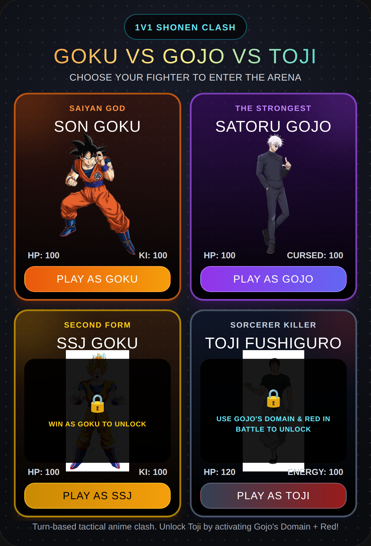 Goku vs Gojo: 1v1 Anime Clash cover