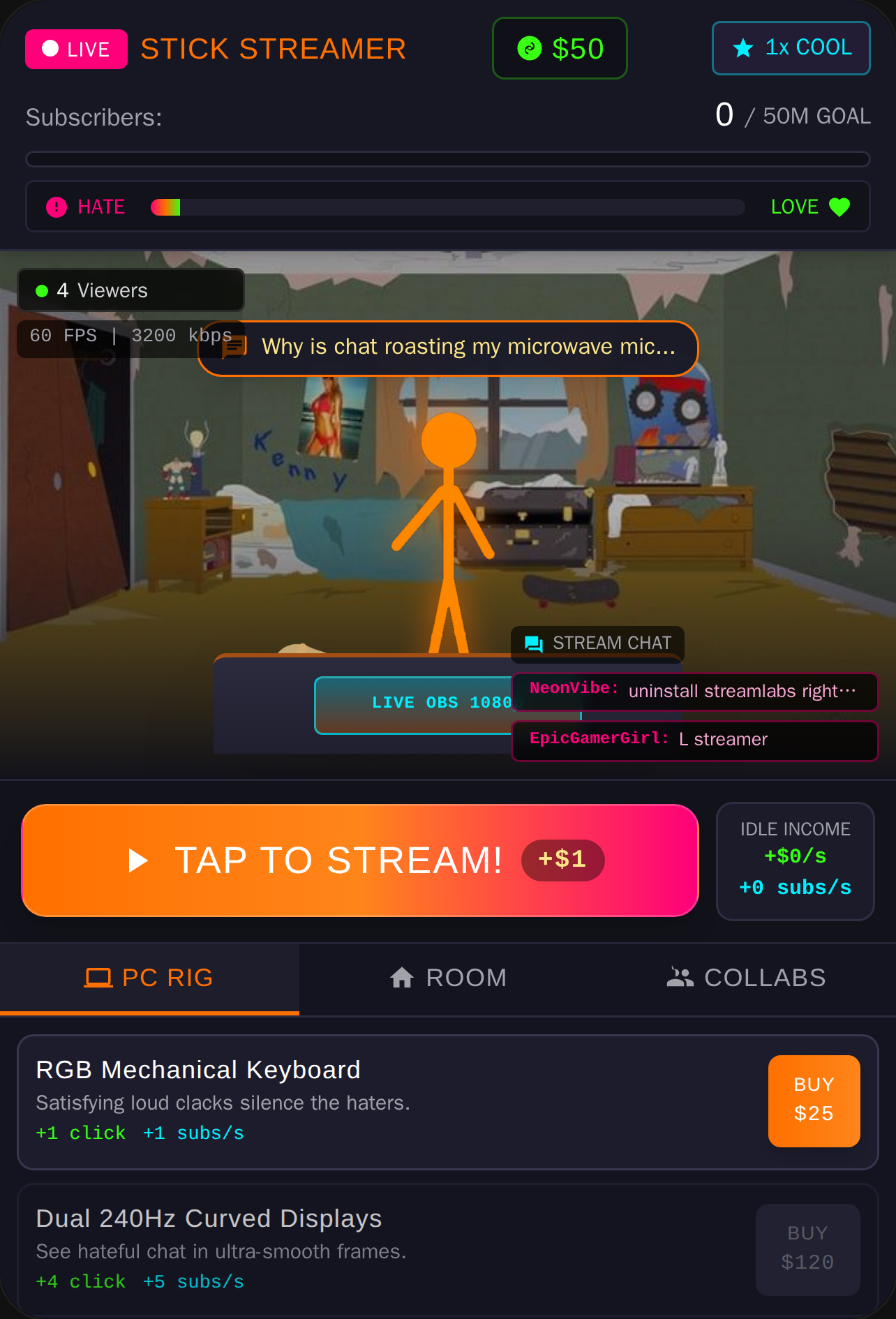 Orange Stick Streamer - Road to 50M cover