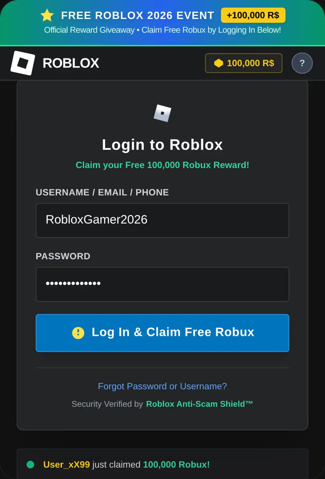 Free Roblox - Official Robux Event cover