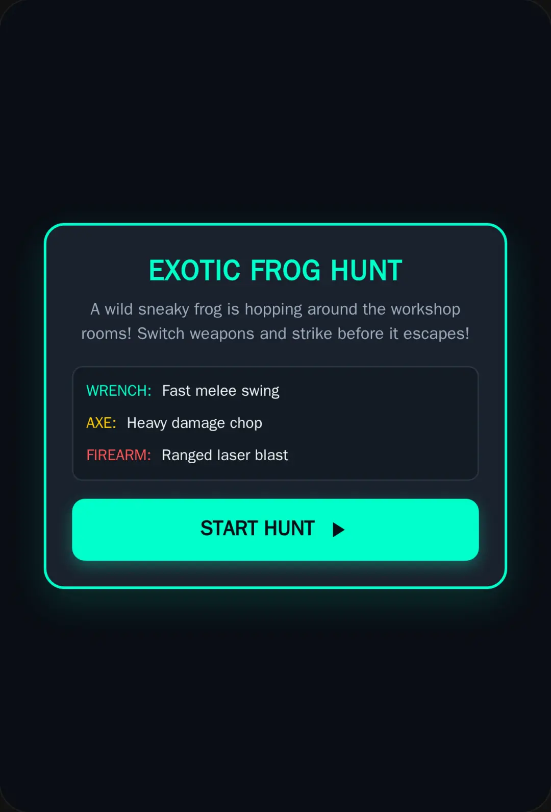 Exotic Frog Workshop Hunt cover