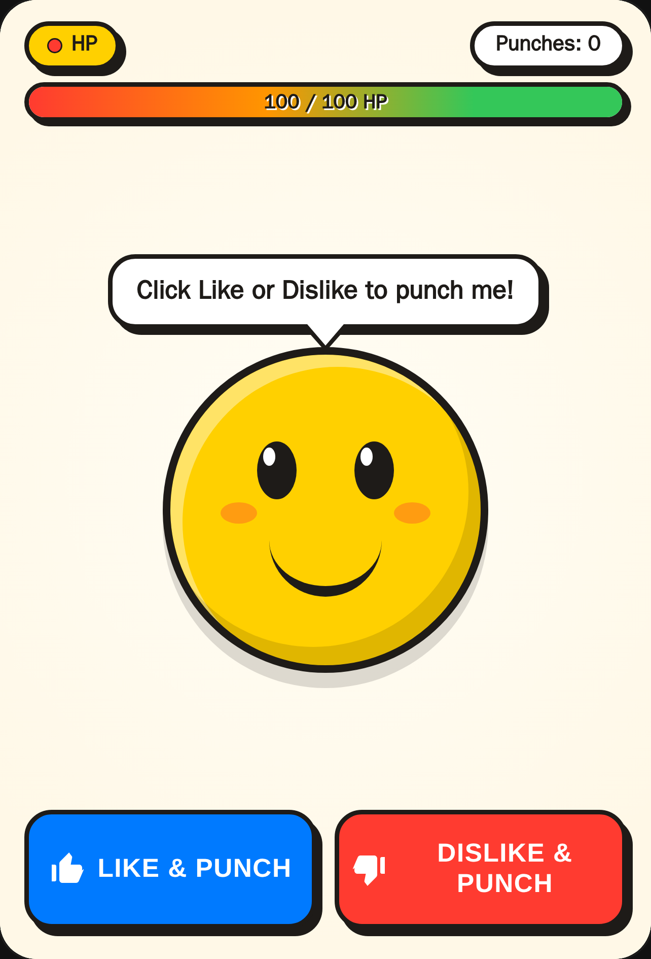 punch the smiley cover