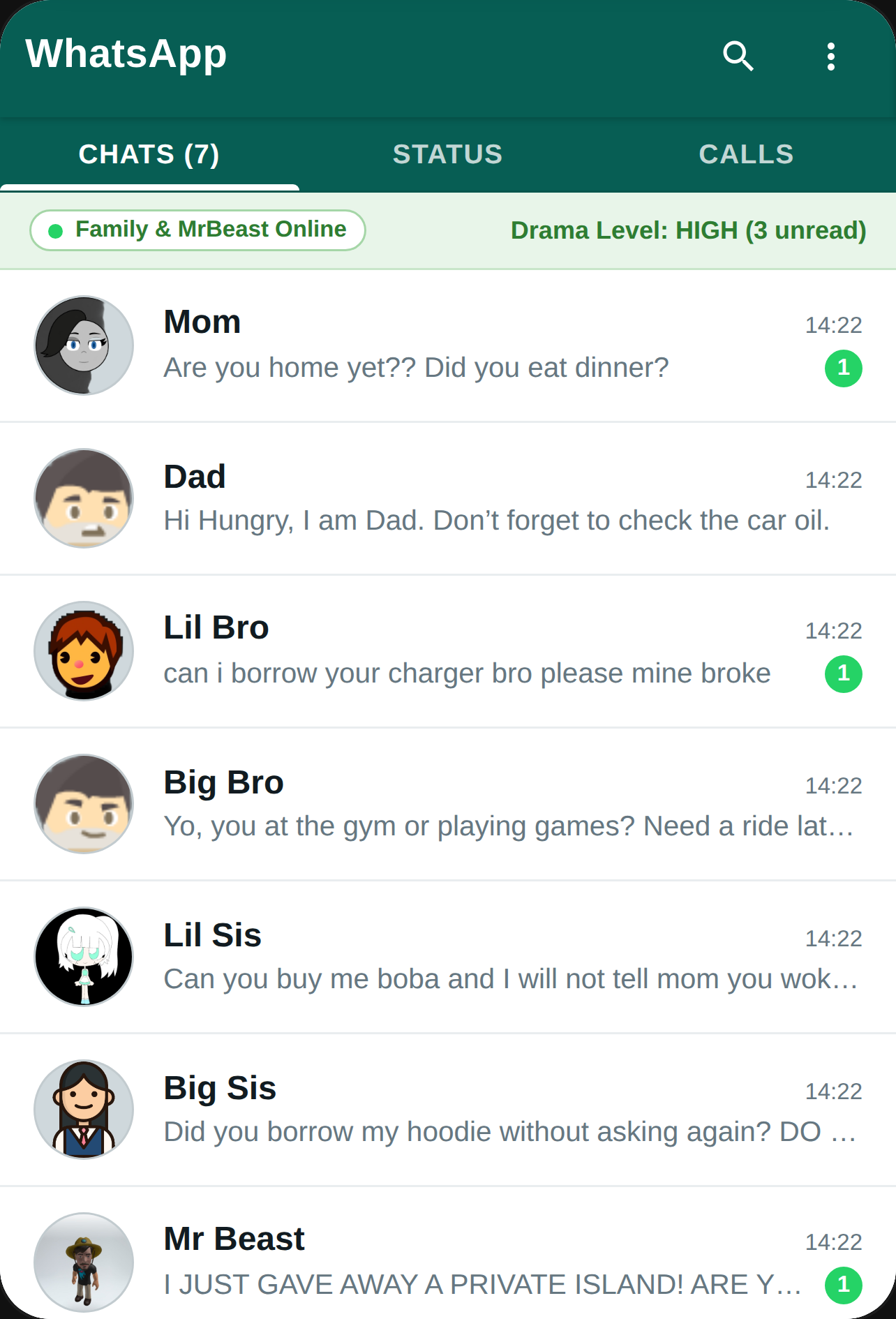 chat with your family! cover