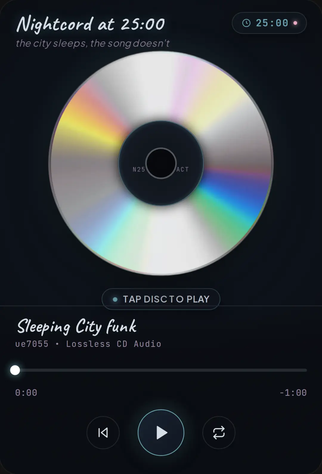 Nightcord at 25:00 - CD Player cover
