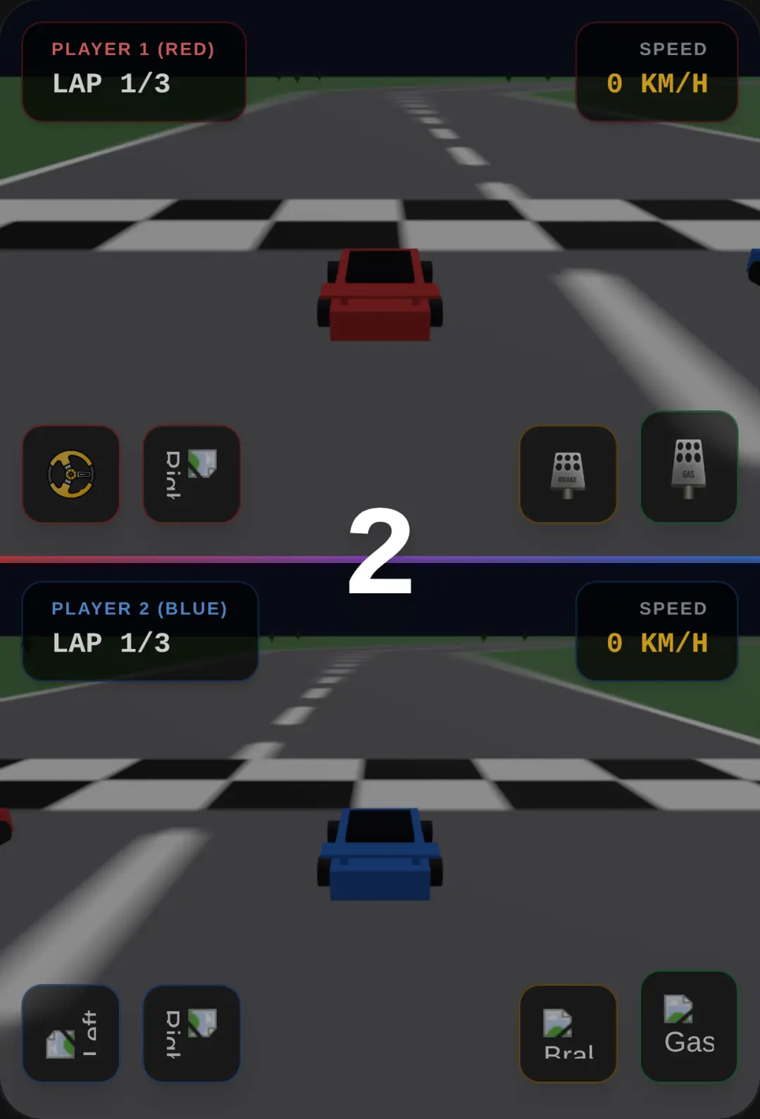 Realistic Split-Screen Racing cover