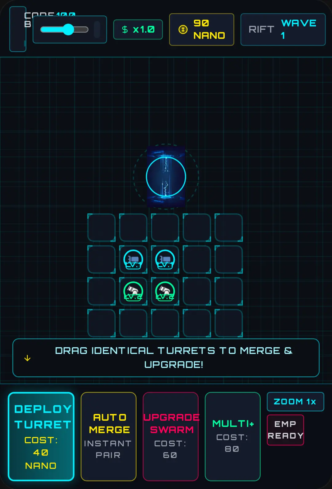 Turret merge cover